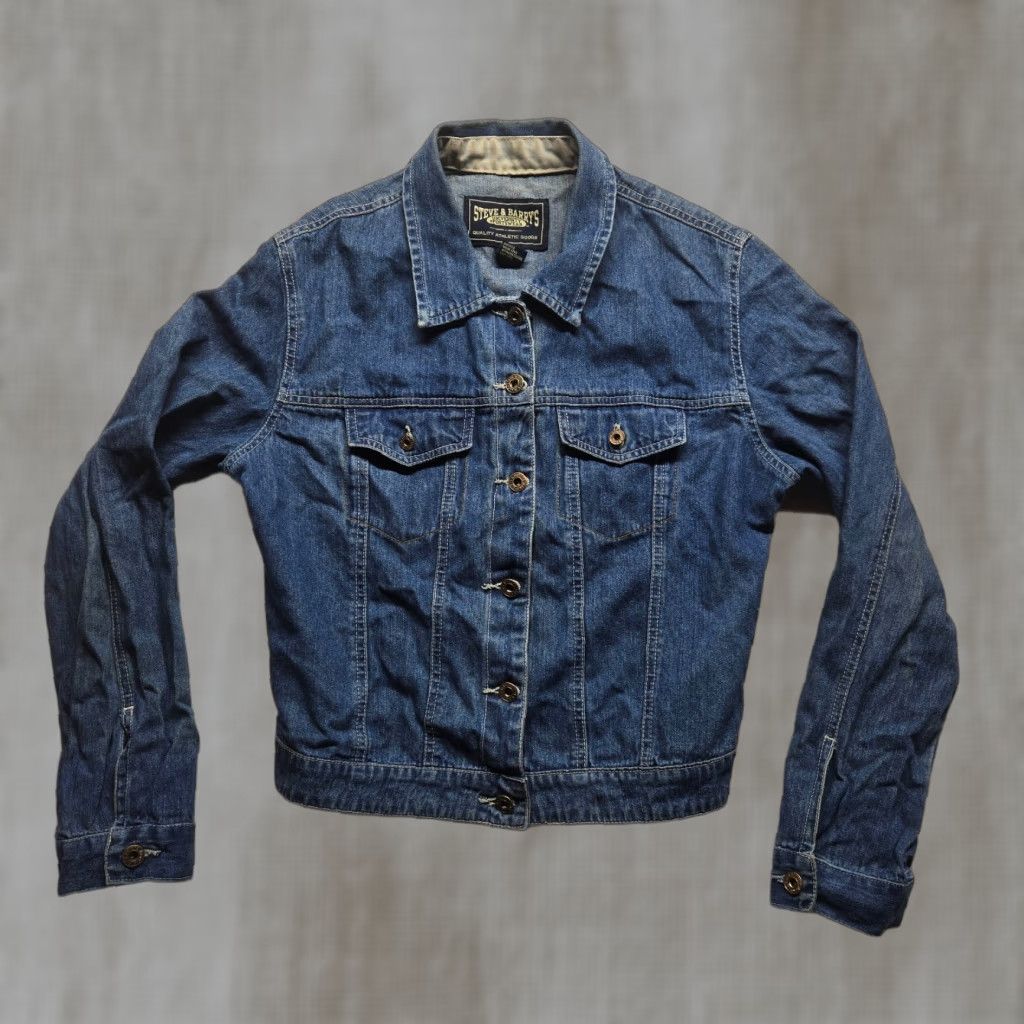 Vintage VINTAGE Steve & Barry's Denim Jacket Women's Adult Medium Blue 100% Cotton Size 32" / US 10 / IT 46 - 1 Thumbnail