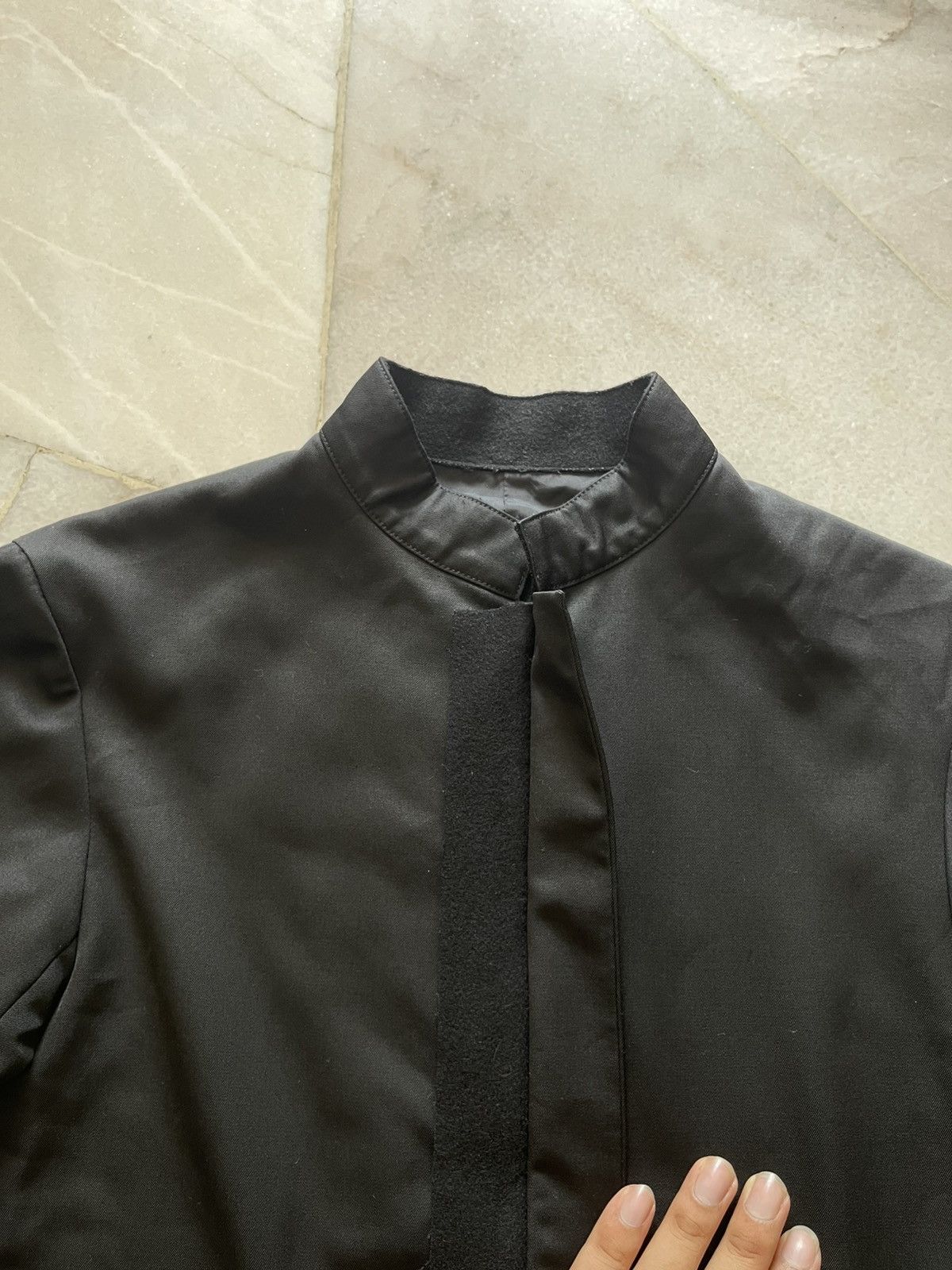 Yohji Yamamoto Yohji Yamamoto Mandarin Collar Crop Jacket 10 Size US M / EU 48-50 / 2 - 8 Thumbnail