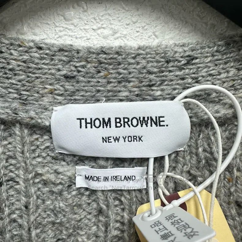 Thom Browne Thom Browne Four-Stripe Gray Cardigan Size US XL / EU 56 / 4 - 3 Thumbnail
