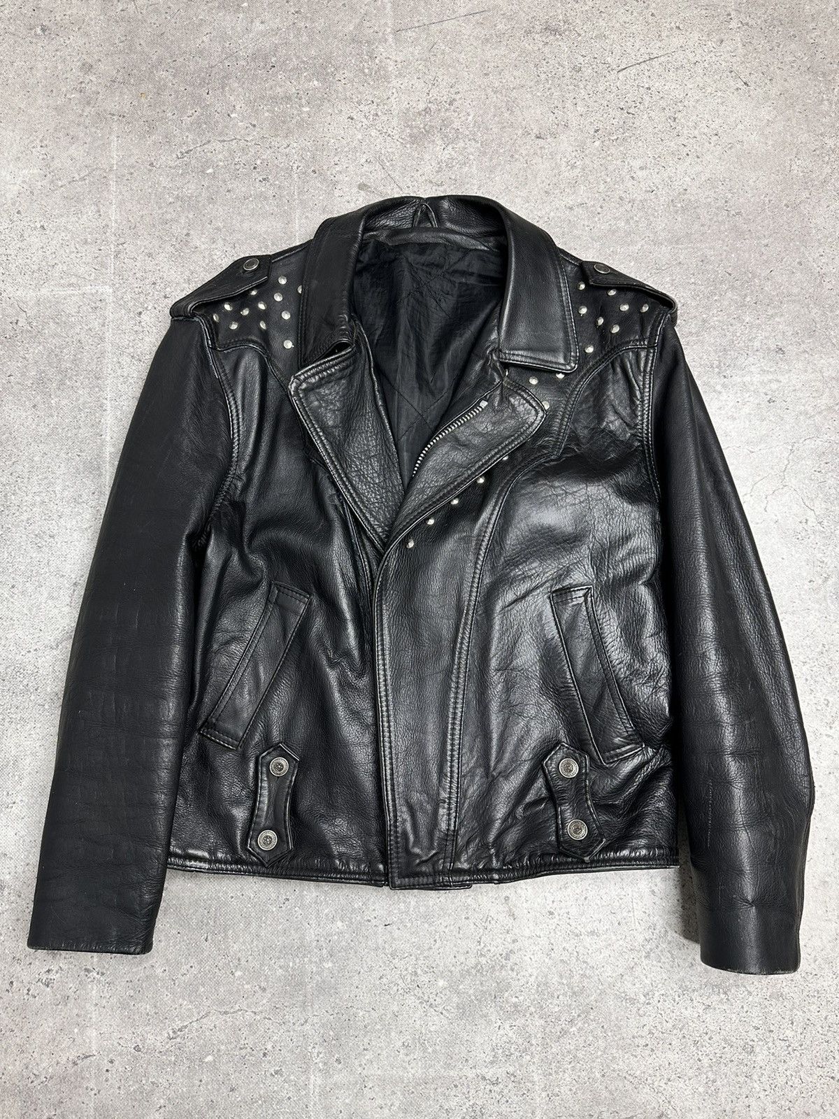 14th Addiction Vintage Leather Jacket Schott Racing Moto Y2K Avantgarde GOA Size US M / EU 48-50 / 2 - 13 Thumbnail