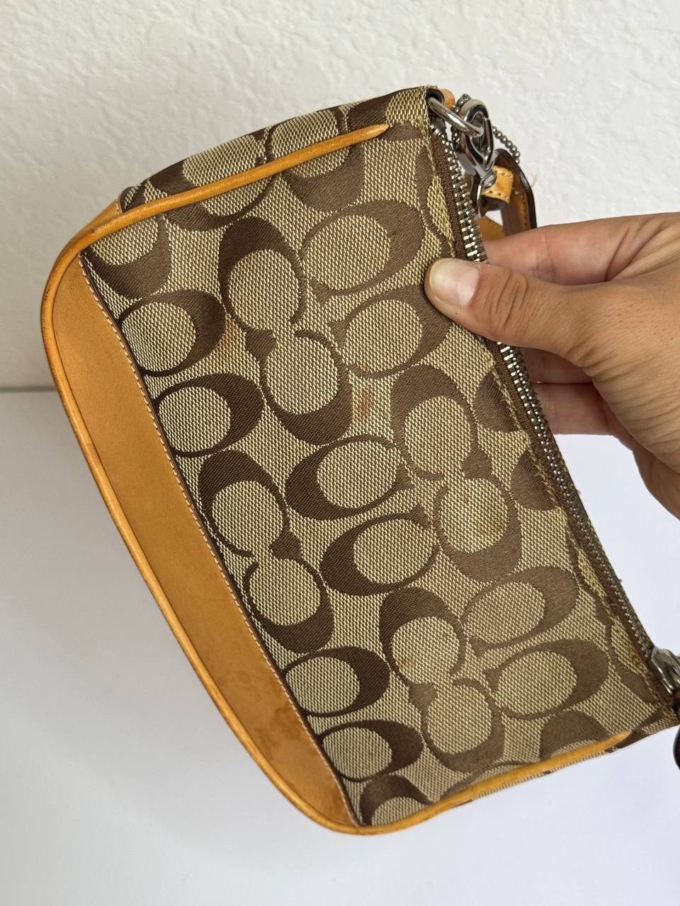 Coach Coach Y2K Signature Tan Leather Demi Mini Baguette Size ONE SIZE - 8 Thumbnail