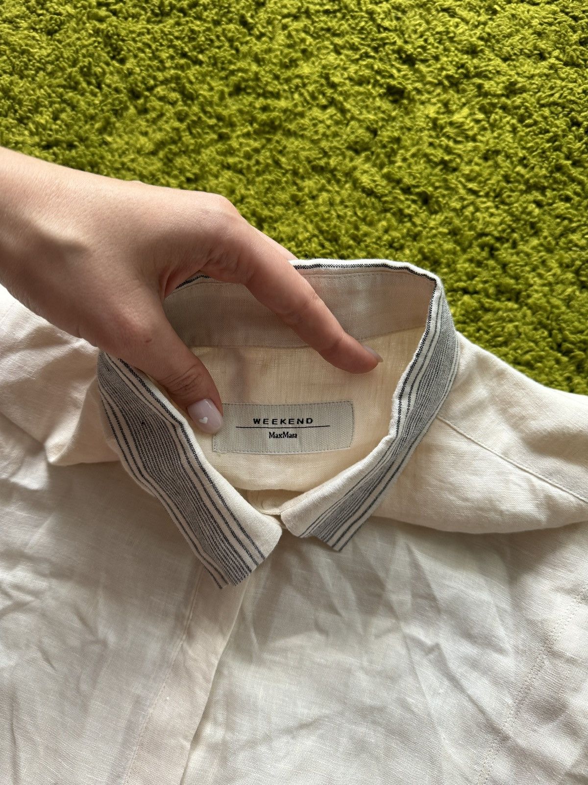 Designer × Max Mara × Weekend Max Mara Max Mara Weekend 100% linen shirt blouse Size S / US 4 / IT 40 - 2 Thumbnail