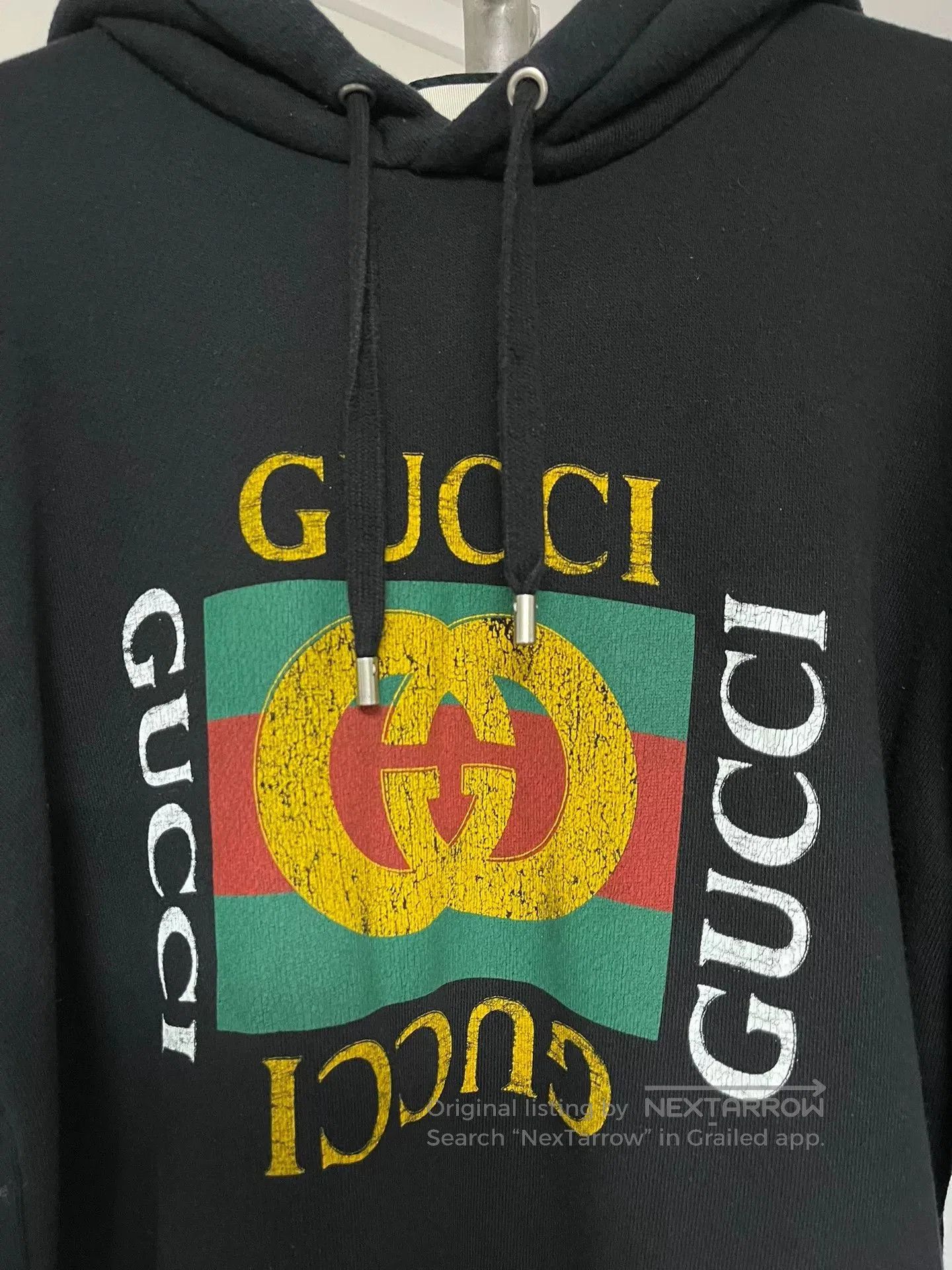 Gucci Gucci Black Square Distressed Hoodie S. Size US S / EU 44-46 / 1 - 2 Thumbnail