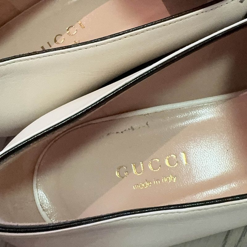 Gucci Gucci White Leather Double G Block Heels Size US 6.5 / IT 36.5 - 7 Thumbnail