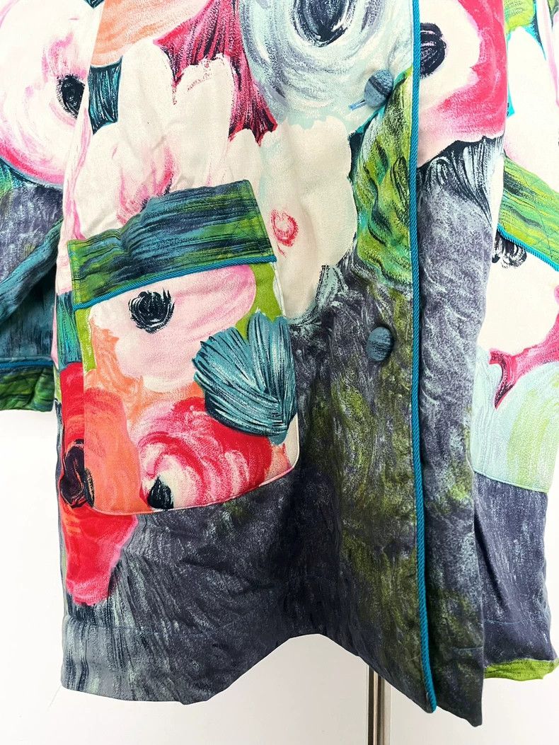 Kenzo Kenzo 80s Oil Painting Flower Quilted Coat 2504-Nextarrow Size US M / EU 48-50 / 2 - 3 Thumbnail