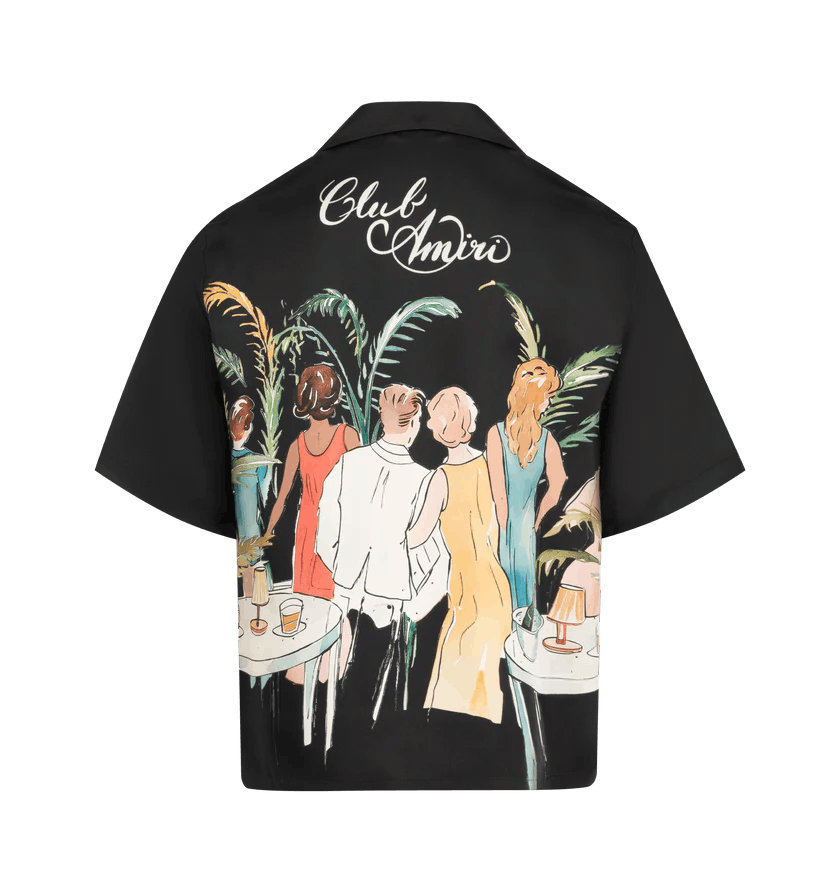 Amiri o1h1sh11225 Bar Scene Bowling Shirt in Black Size US XL / EU 56 / 4 - 2 Thumbnail