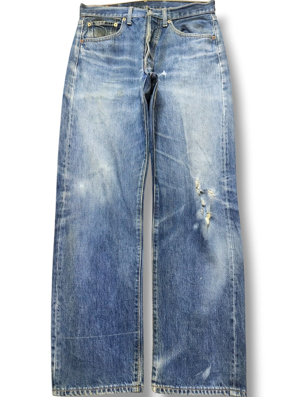 Levi's Vintage Clothing Vintage Levi’s 501 Faded Ripped Distressed Denim Size US 30 / EU 46 - 1 Thumbnail