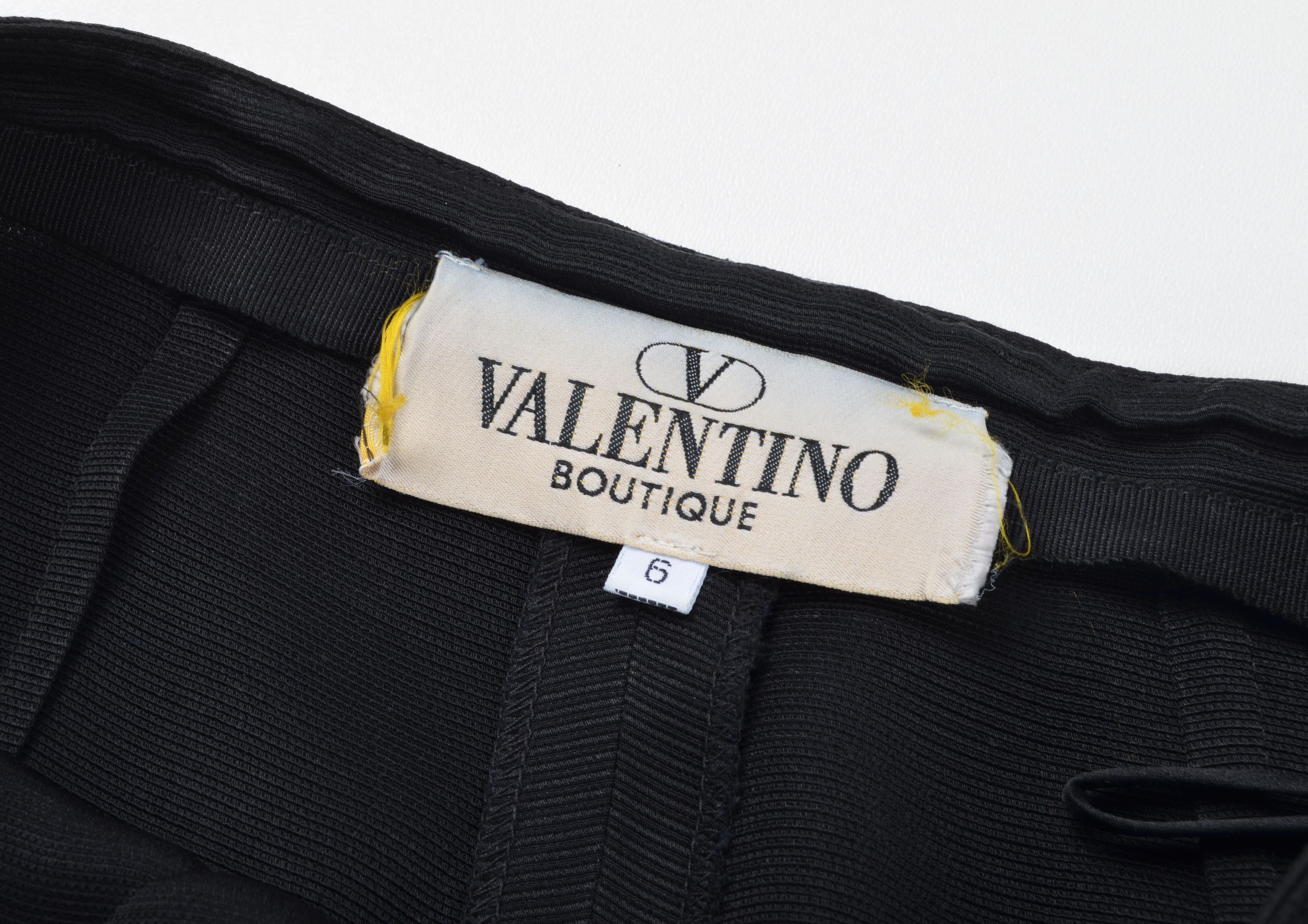 Valentino Vintage Valentino Boutique 80's Black Flared Dress Trousers Size 26" / US 2 / IT 38 - 4 Thumbnail