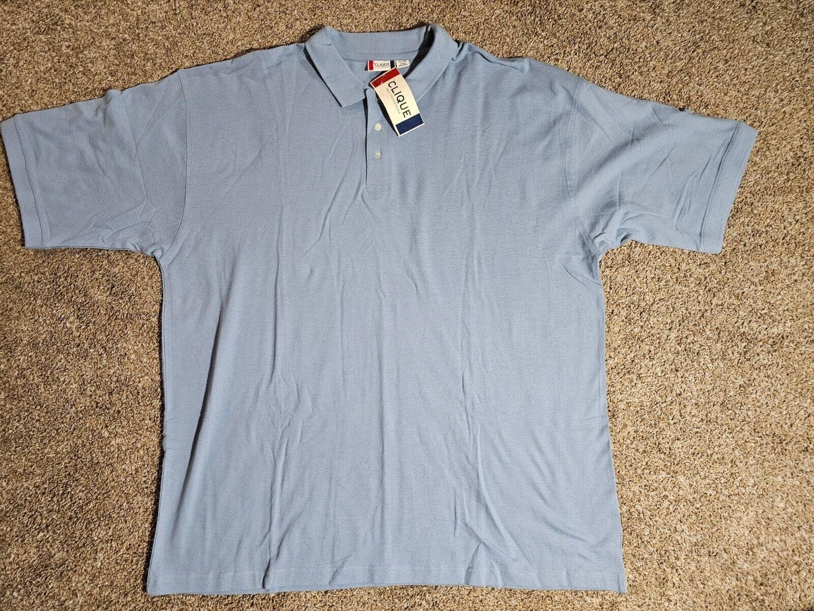 Clique clique polo shirt NWT 5xl XXXXXL Lt Blue Size US XXL / EU 58 / 5 - 1 Thumbnail