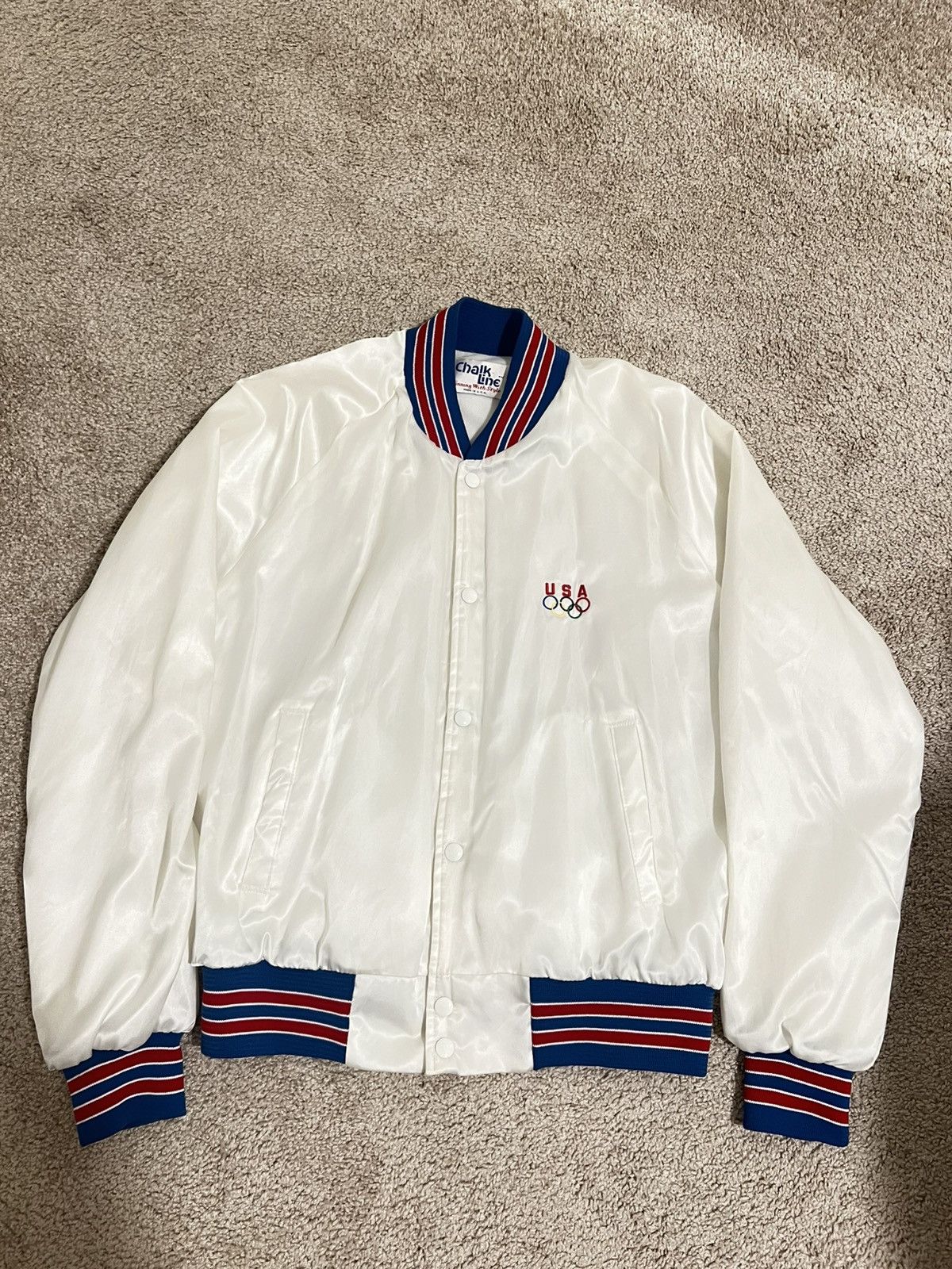 Chalk Line × Vintage Chalk Line USA Olympic Bombers Jacket Size US L / EU 52-54 / 3 - 1 Thumbnail