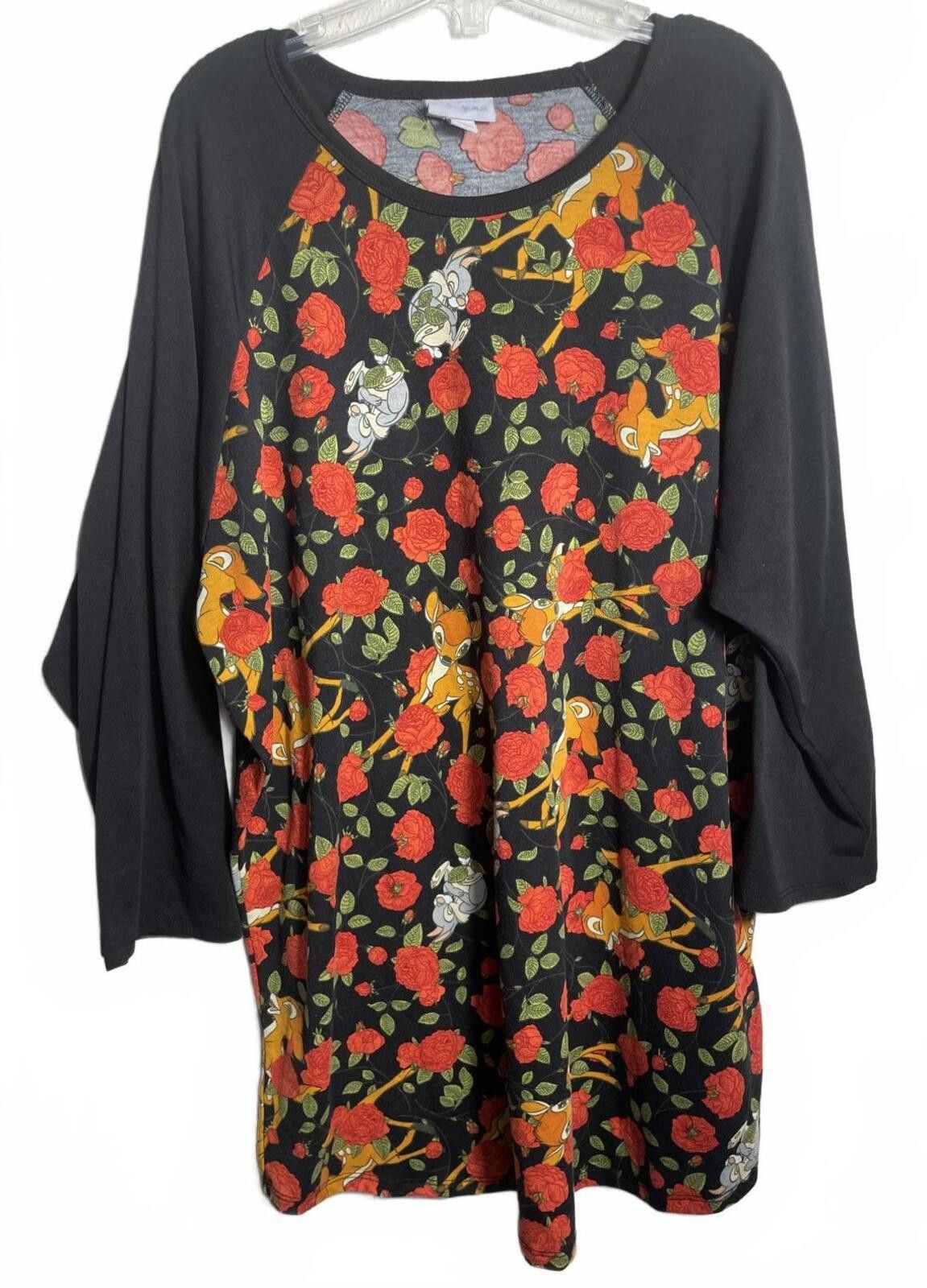 Disney LuLaRoe Disney Bambi Blouse Top Women's XL Tunic Deer EUC Size XL / US 12-14 / IT 48-50 - 1 Thumbnail