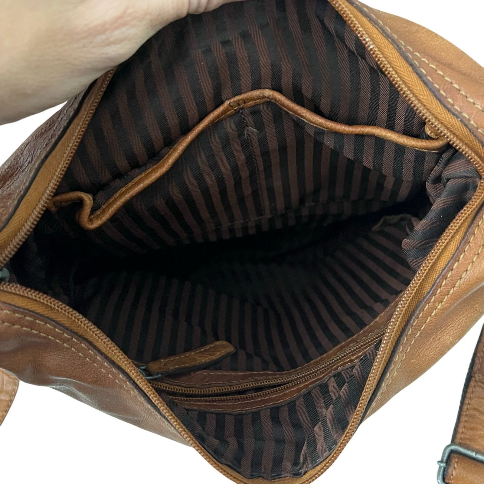 Jack Georges Jack Georges Voyager Collection Purse Brown Leather Shoulder Size ONE SIZE - 6 Thumbnail