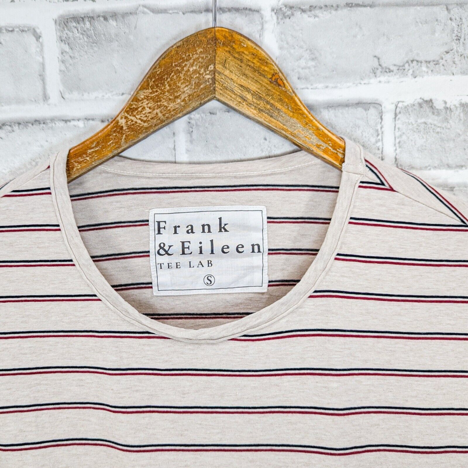 Frank & Eileen Frank & Eileen TEE LAB Continuous Sleeve Tee Oatmeal Stripe Size S / US 4 / IT 40 - 3 Thumbnail
