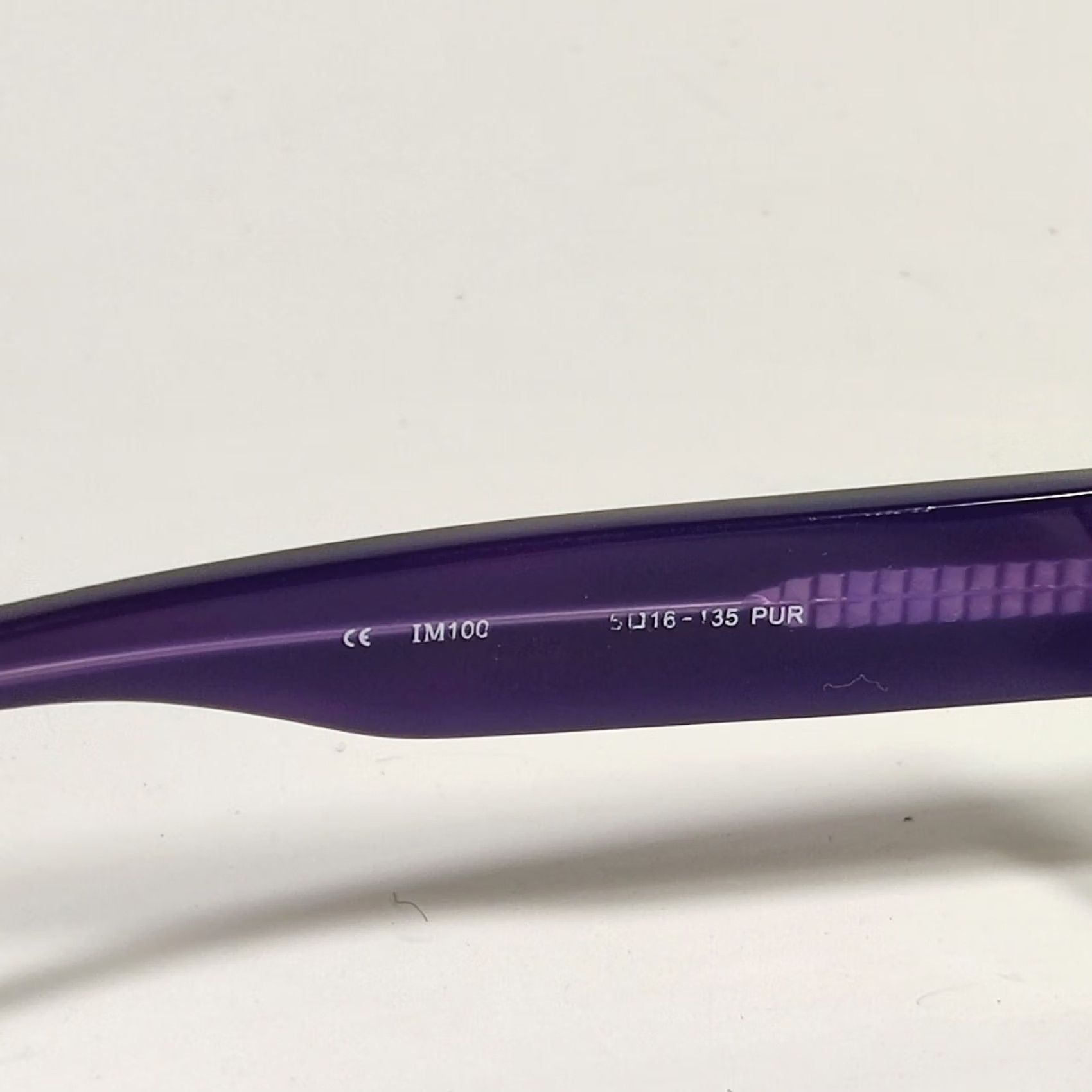 Vintage MODA Italy Sunglasses Oval Purple Black Unisex Adult 5-16-135 Plastic Lens Black Vintage Size ONE SIZE - 4 Thumbnail