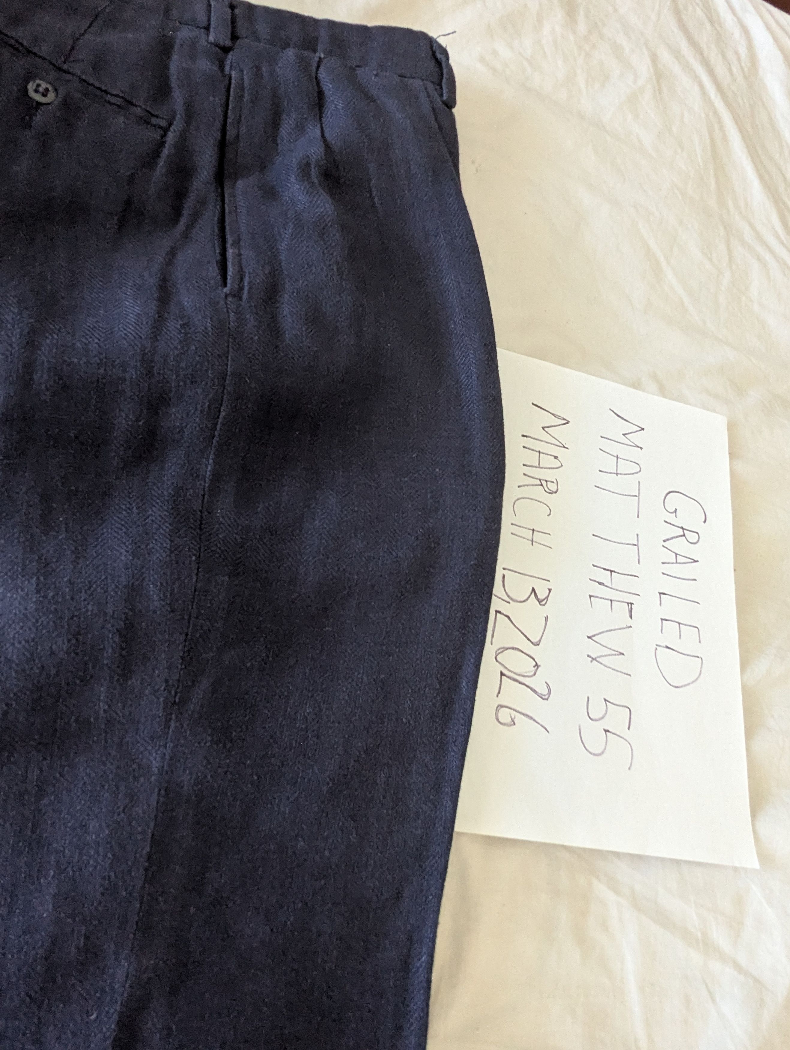 Polo Ralph Lauren Linen Pant Blue Size 36R - 4 Thumbnail