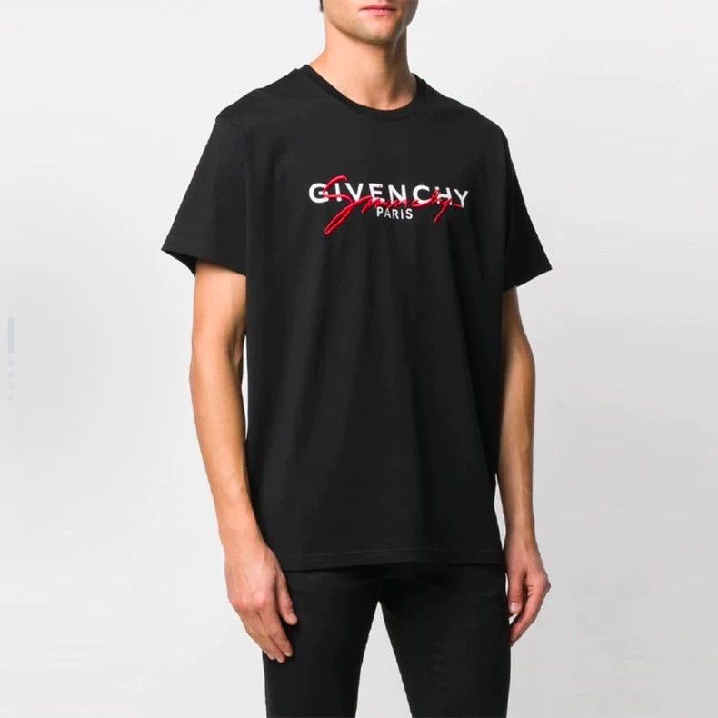Givenchy Givenchy Black Embroidered Logo Short Sleeve T-Shirt, Size Size US M / EU 48-50 / 2 - 7 Thumbnail