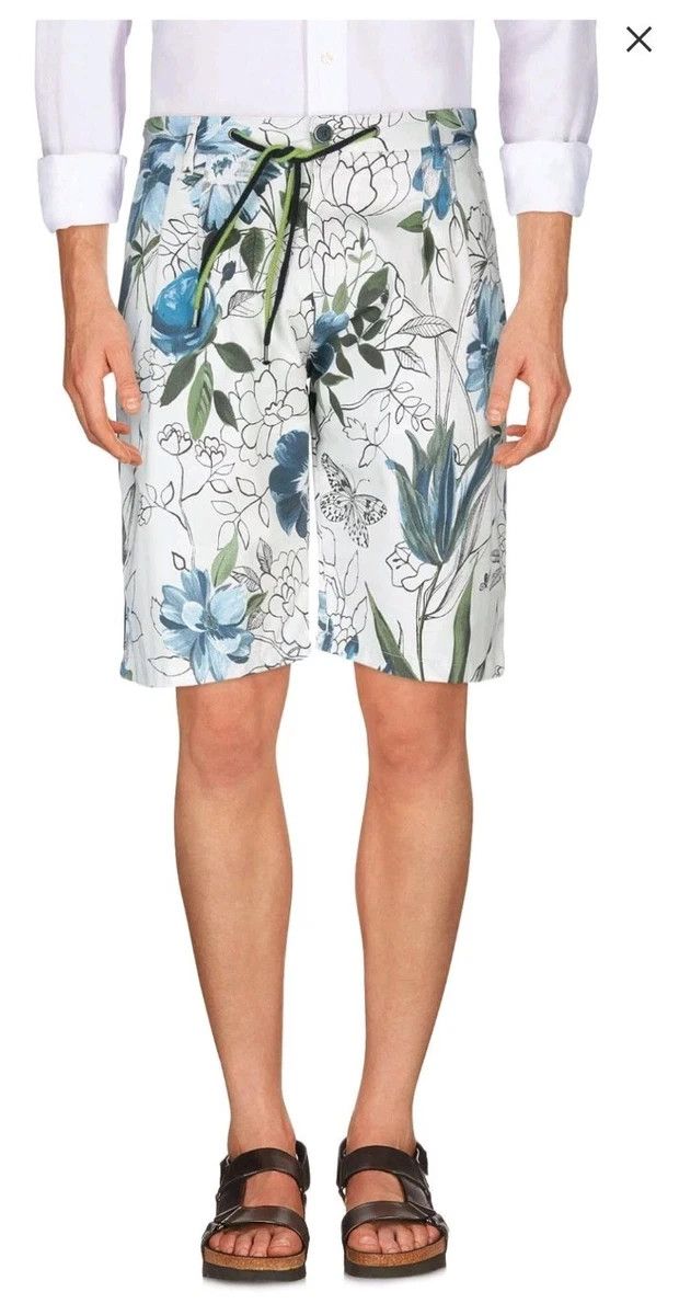 Designer BERNA FLORAL PATTERN SIDE STRIPE SHORTS SIZE 48 IT Size US 32 / EU 48 - 12 Thumbnail