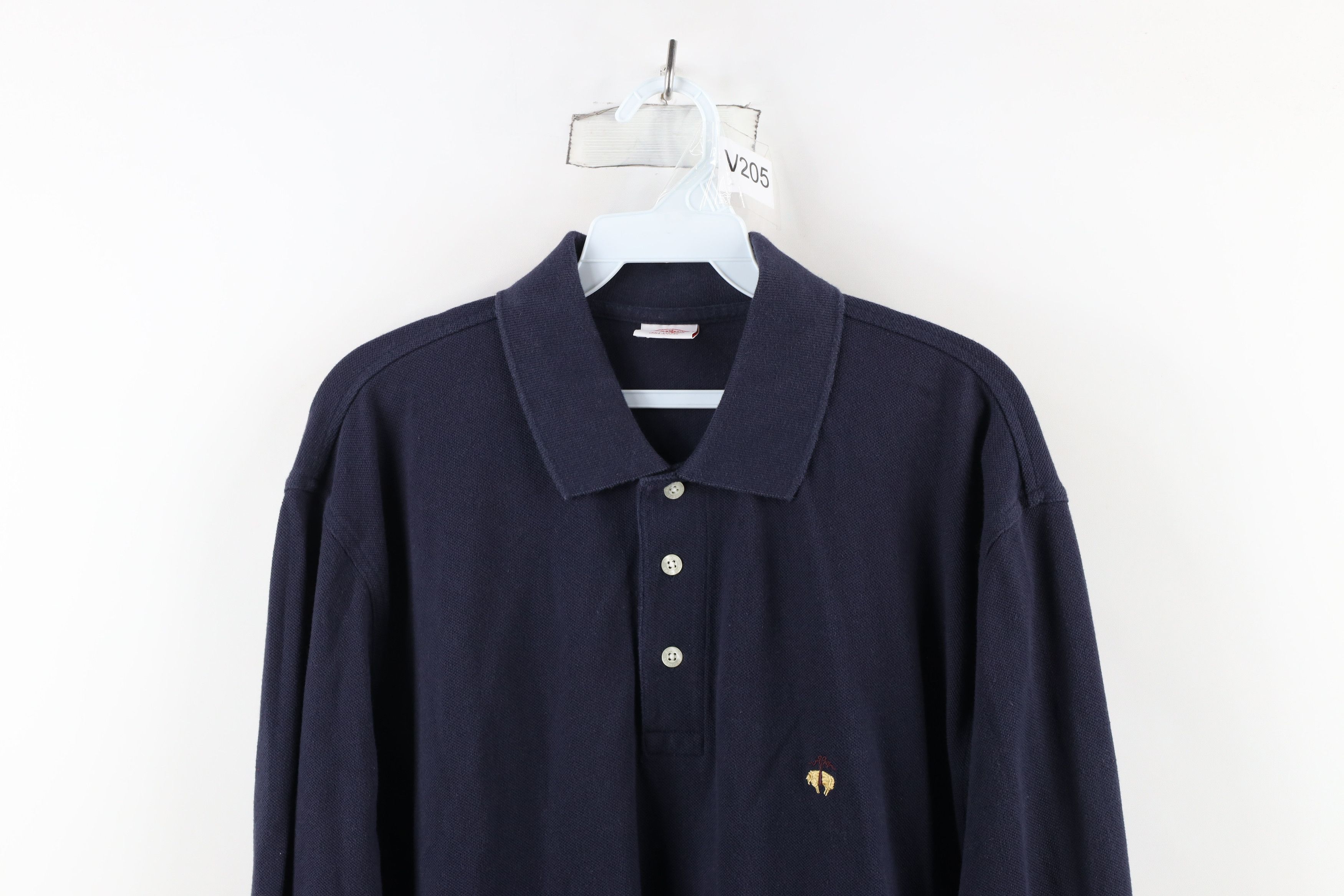 Brooks Brothers × Vintage Vintage 90s Brooks Brothers Cotton Long Sleeve Polo Shirt Size US L / EU 52-54 / 3 - 2 Thumbnail