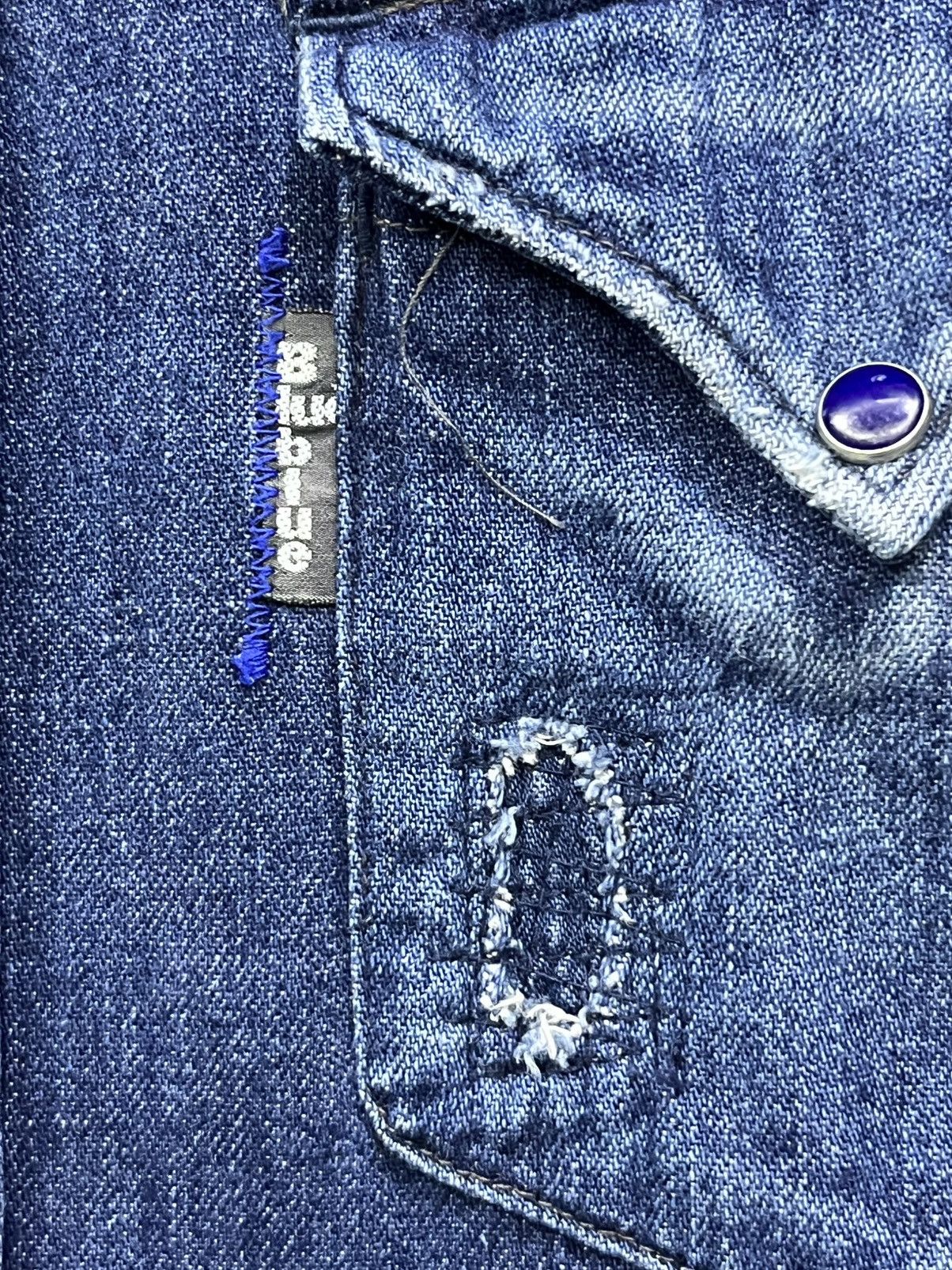 Blue Blue Japan Blue Blue Japan Boro Patchwork Denim Pearl Snap Shirt Size US S / EU 44-46 / 1 - 18 Thumbnail