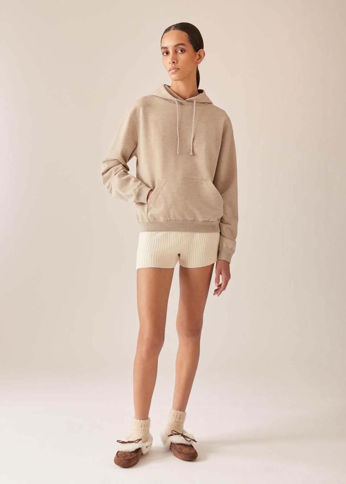 Loro Piana o1srvl11e1024 Cocooning Culotte Short in Off White Size 26" / US 2 / IT 38 - 5 Thumbnail