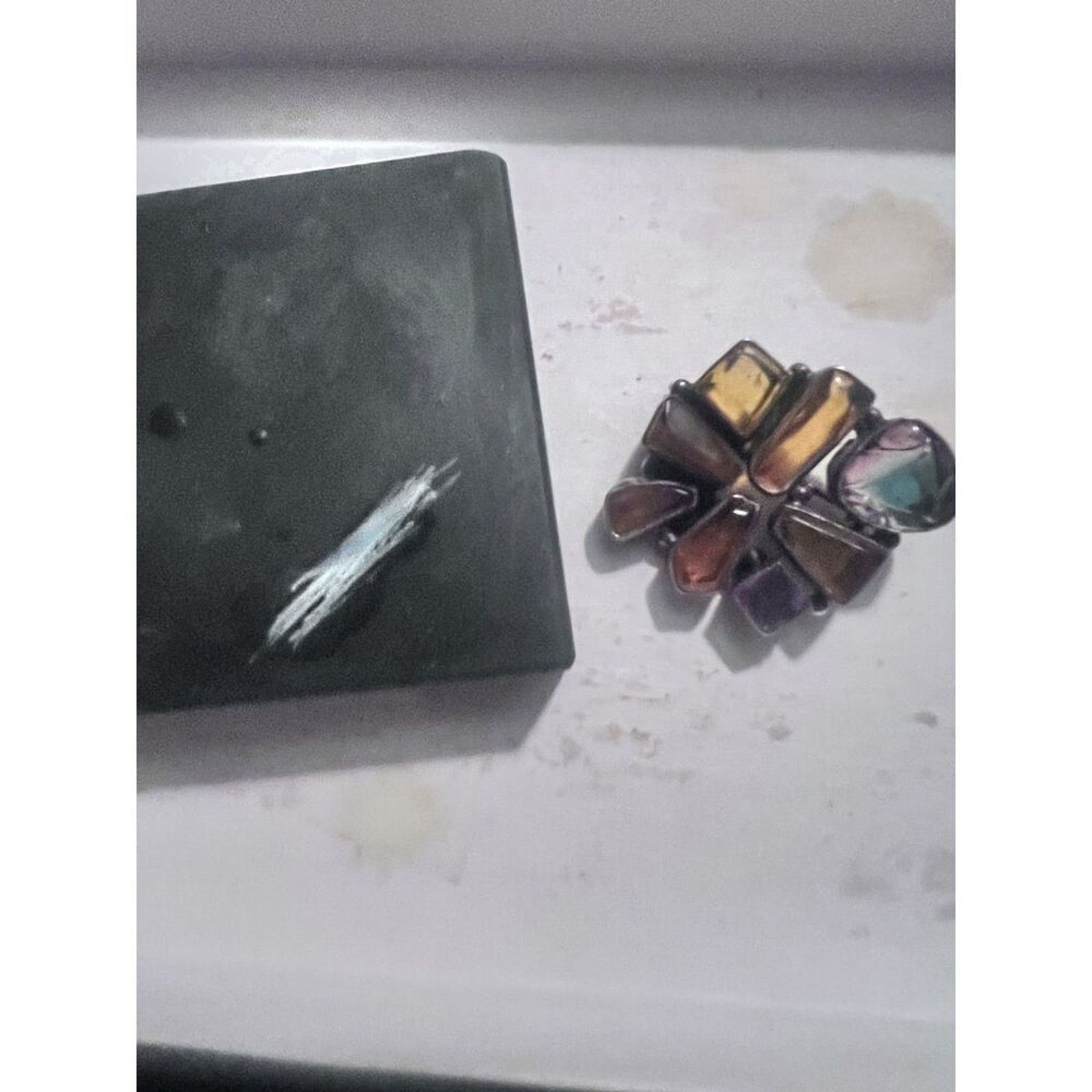 Other Artizan Made Vintage Amber Brooch, Abstract Tested 925 Size ONE SIZE - 5 Thumbnail