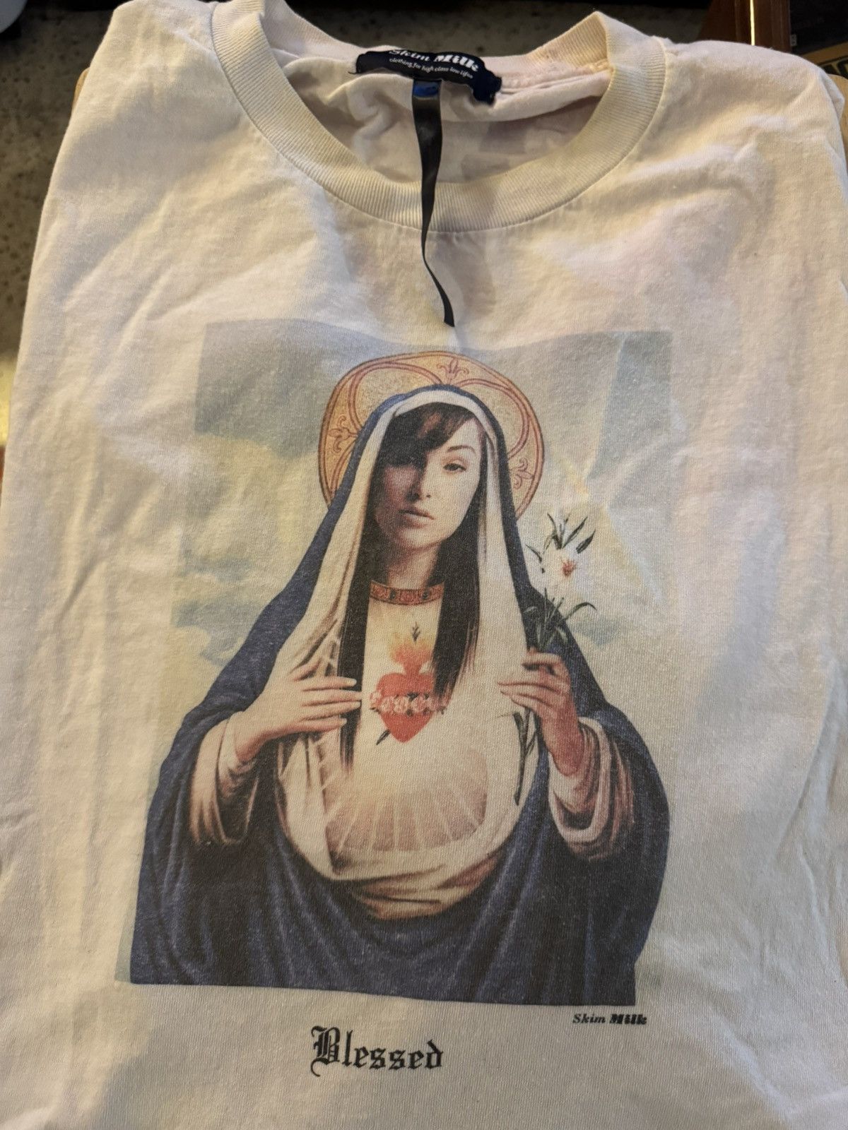Skim Milk Sasha Grey blessed t-shirt Size US XXL / EU 58 / 5 - 1 Thumbnail
