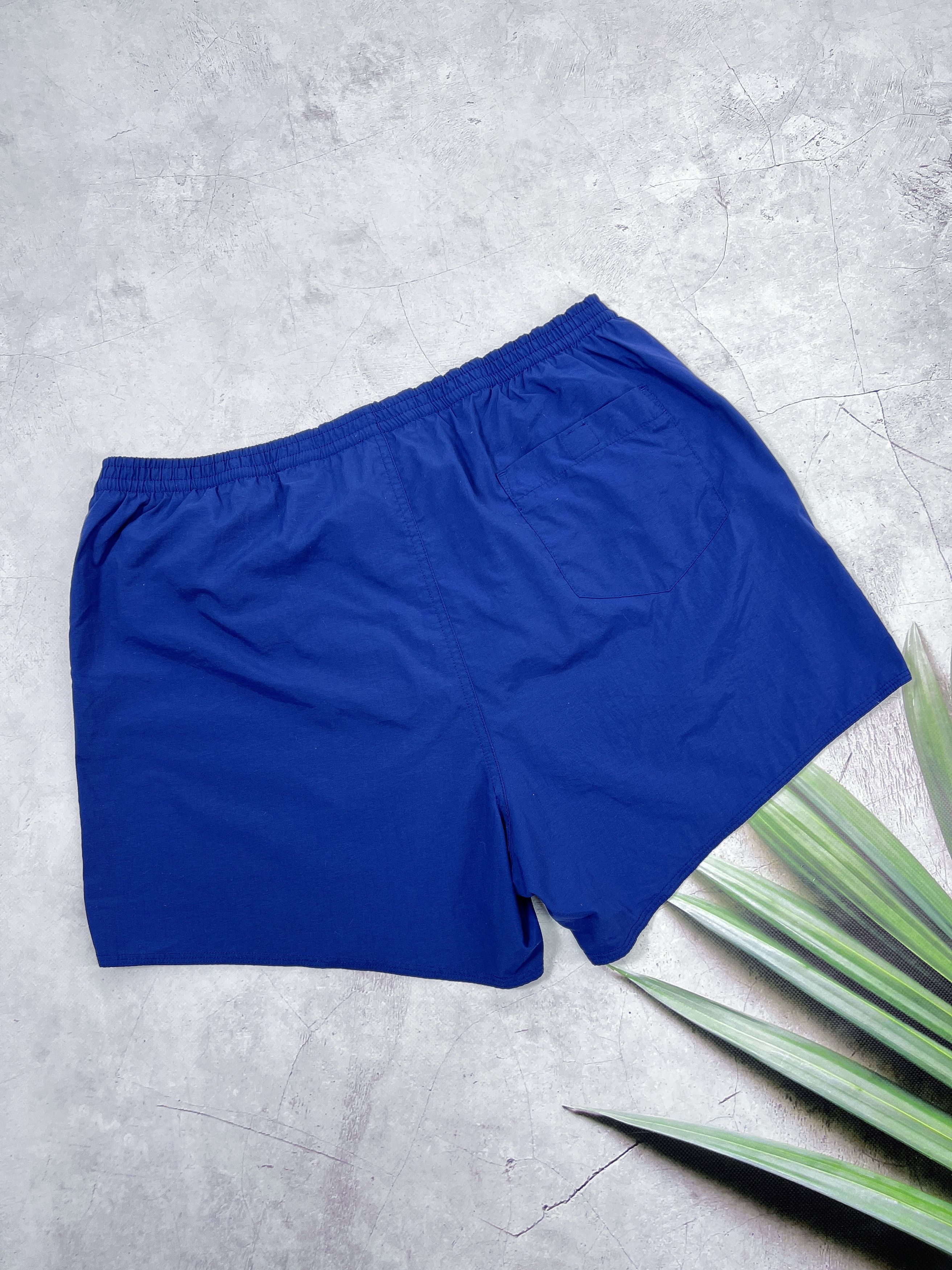 Nike × Vintage Vintage Nike Shorts Swoosh Logo Dark Blue Size US 36 / EU 52 - 13 Thumbnail