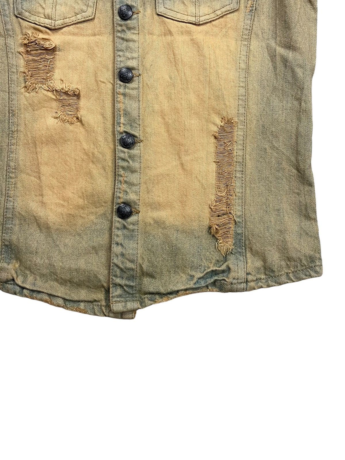 If Six Was Nine 2000s Midas - Mudwash Crash Denim Vest Size US S / EU 44-46 / 1 - 8 Thumbnail