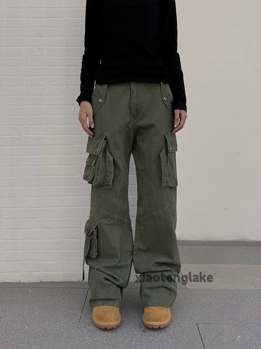 Designer × Japanese Brand × Vintage utility skate hiphop punk grunge bootcut cargo flared pants Size US 32 / EU 48 - 4 Thumbnail