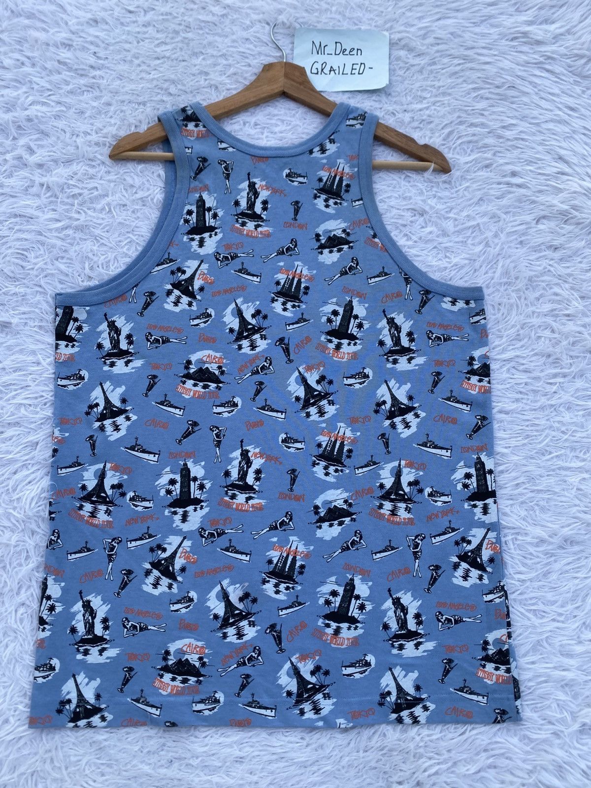 Stussy Rare Vintage Stussy World Tour Summer Cruze Singlet Size US M / EU 48-50 / 2 - 17 Thumbnail