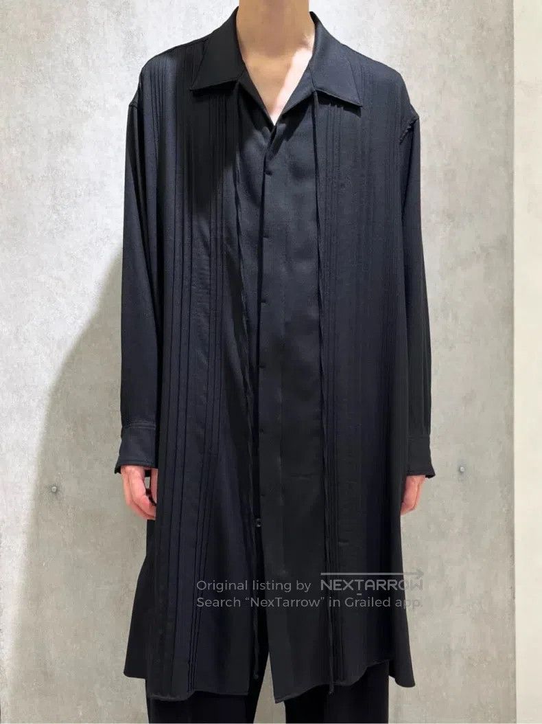 Yohji Yamamoto YOHJI YAMAMOTO Bellows Pleated Long Wool Shirt Size US L / EU 52-54 / 3 - 2 Thumbnail