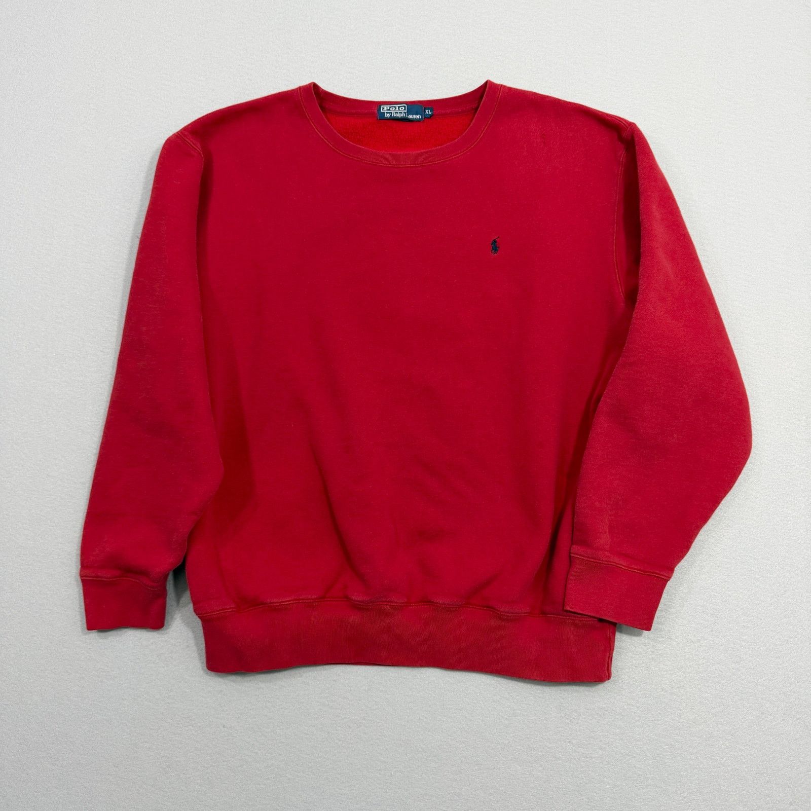 Polo Ralph Lauren Vintage Polo Ralph Lauren Sweatshirt XL Red Crewneck 90s Size US XL / EU 56 / 4 - 1 Thumbnail