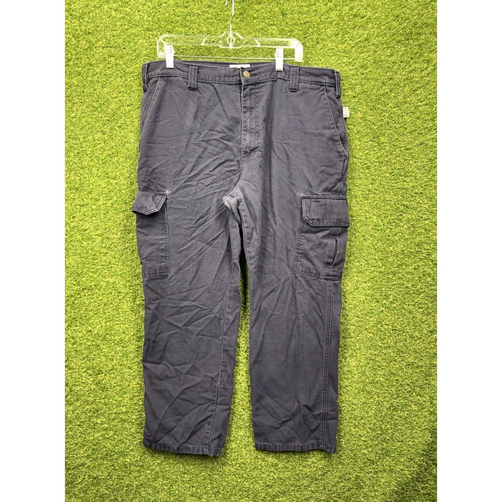 Vintage tyndale Flame Resistant Pants Mens 40 Blue Workwear Cargo Pockets Cargo Pants Regular 40x26 Mens USA Flame-Resistant Canvas Cotton Blue Size US 40 / EU 56 - 2 Thumbnail