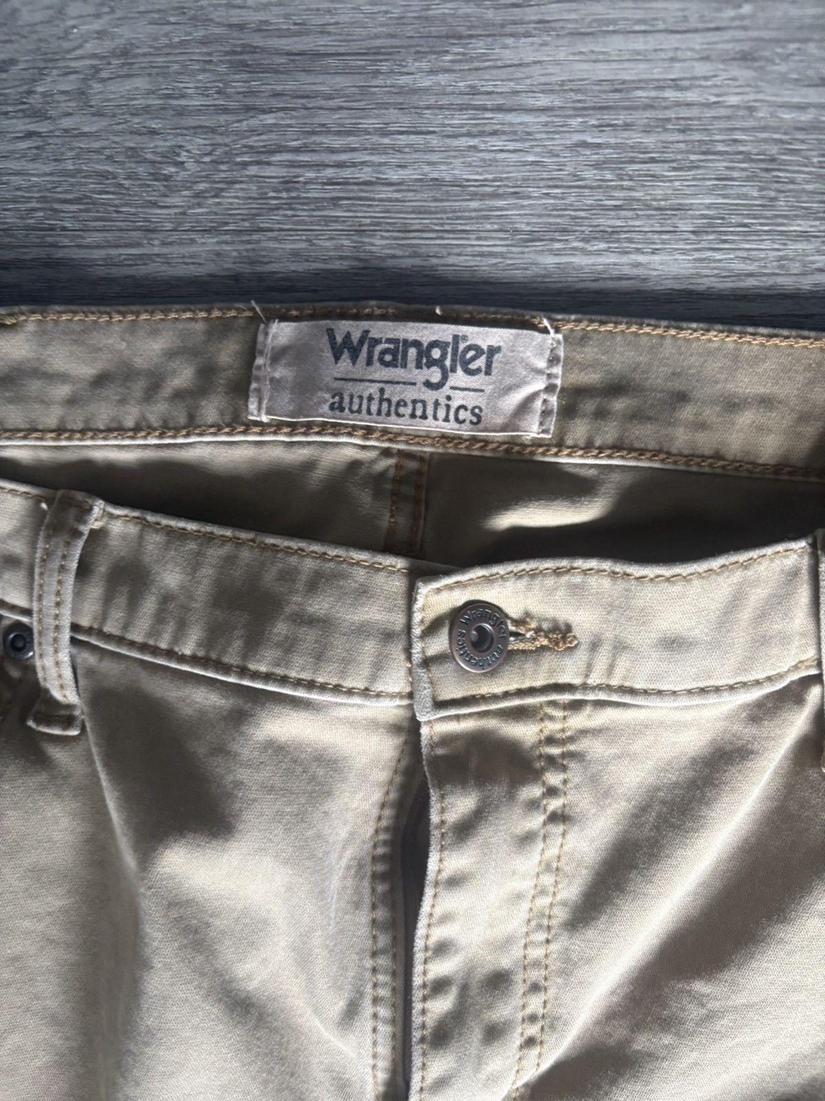 Wrangler Wrangler Authentics Beige Casual Straight Stretch Size 36x30 Size US 36 / EU 52 - 2 Thumbnail