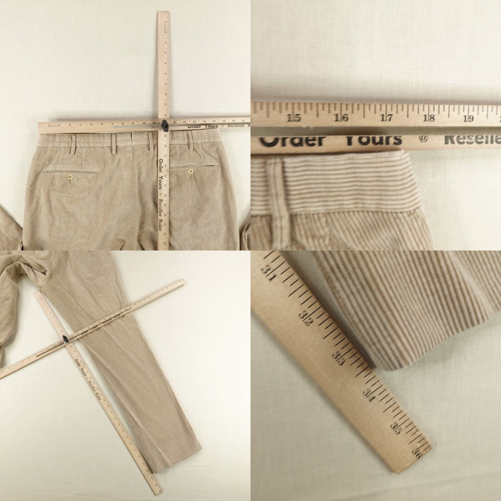 Incotex Incotex Pants Chino Beige Corduroy Classic Fit Pattern B Straight Leg Mens 38 Regular 32in Inseam Cotton Cashmere Size US 38 / EU 54 - 8 Thumbnail