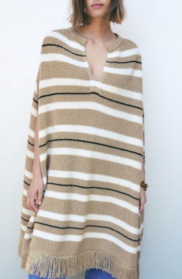 Zara Zara striped Poncho Size S / US 4 / IT 40 - 1 Thumbnail