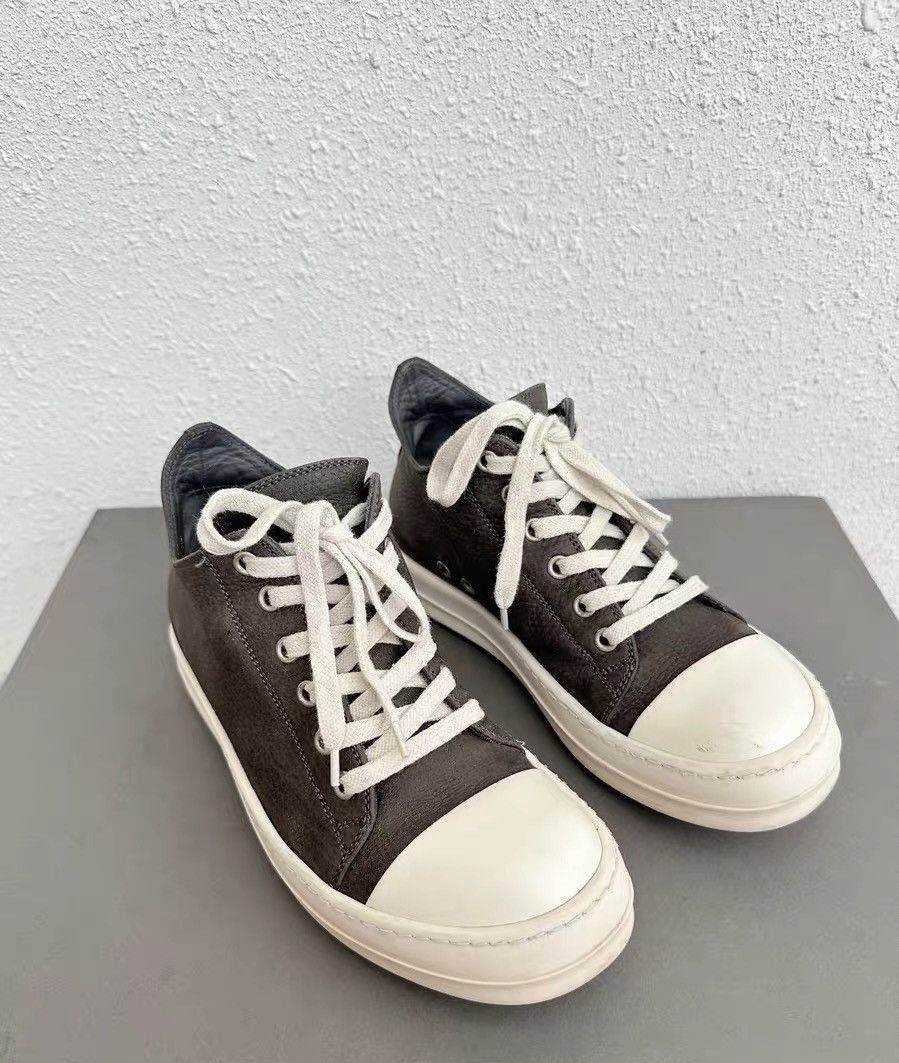 Rick Owens Rick Owens Low Elephant Grey Pebbled Leather Size US 6 / IT 36 - 3 Thumbnail