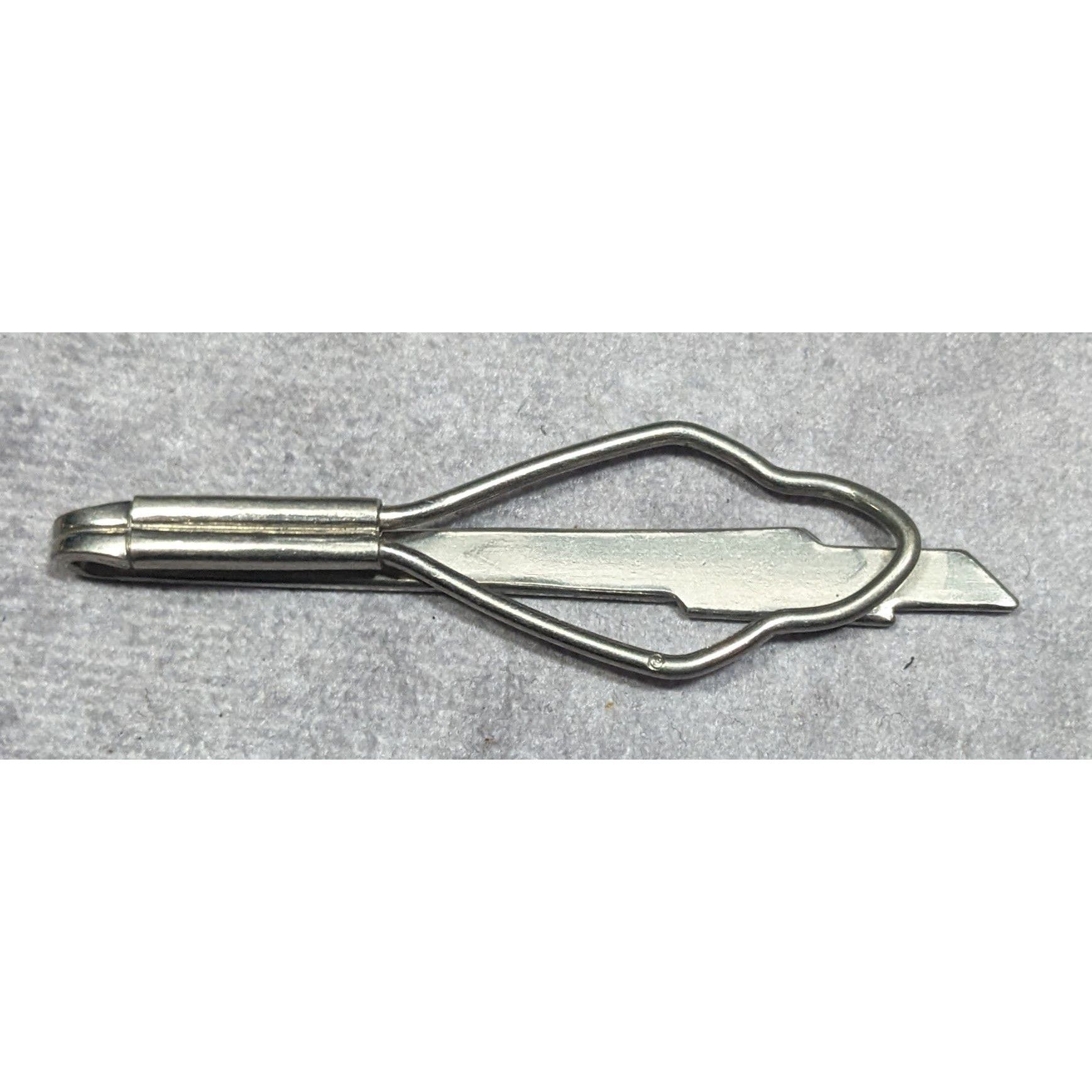 Other Vintage MidCentury Silver Tone Tie Clip Size ONE SIZE - 4 Thumbnail