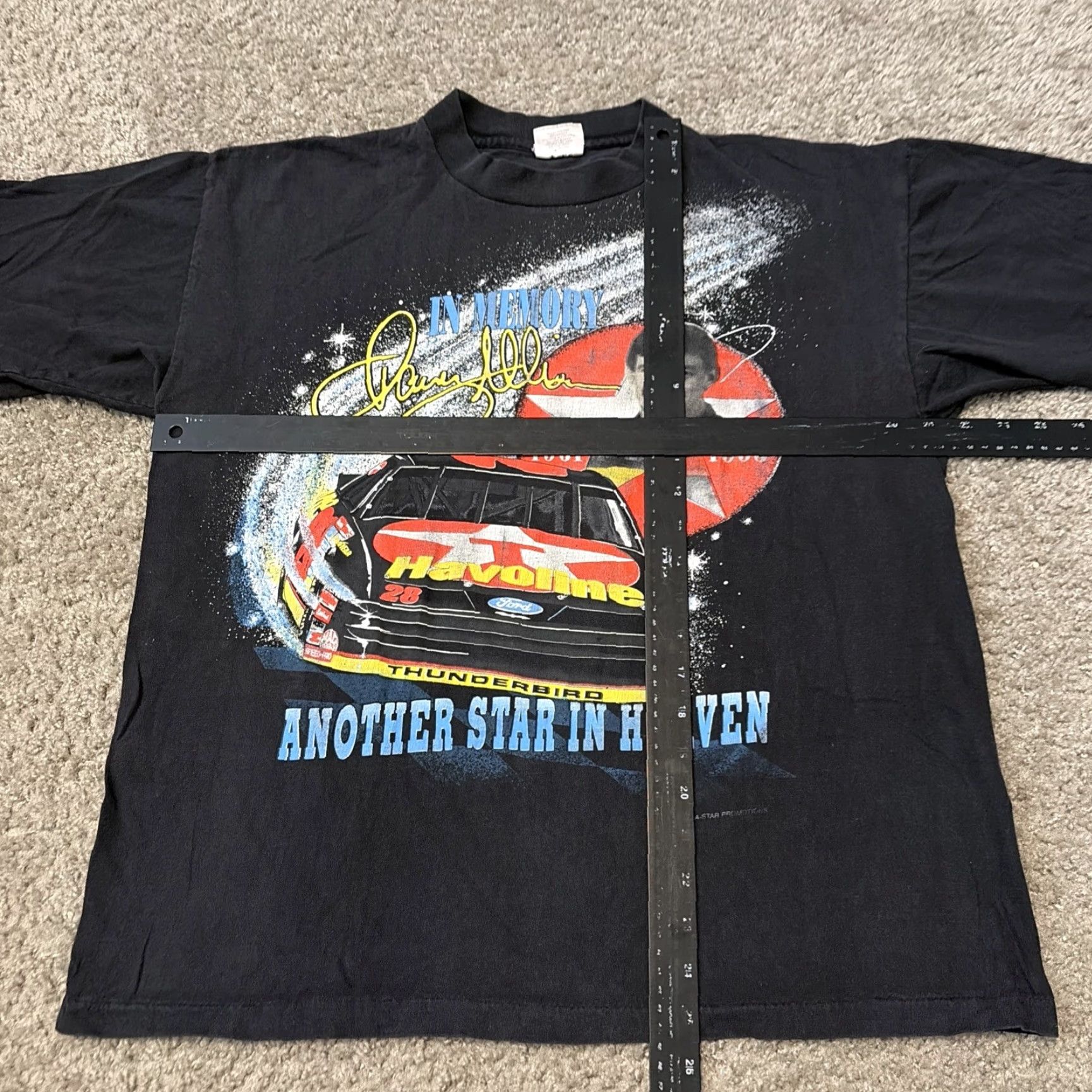 NASCAR VINTAGE 1993 Davey Allison Memorial Black NASCAR Racing T-Shirt Large Mens L Black Racing Memorial Davey Allison 1993 NASCAR Shirt Size US L / EU 52-54 / 3 - 6 Thumbnail