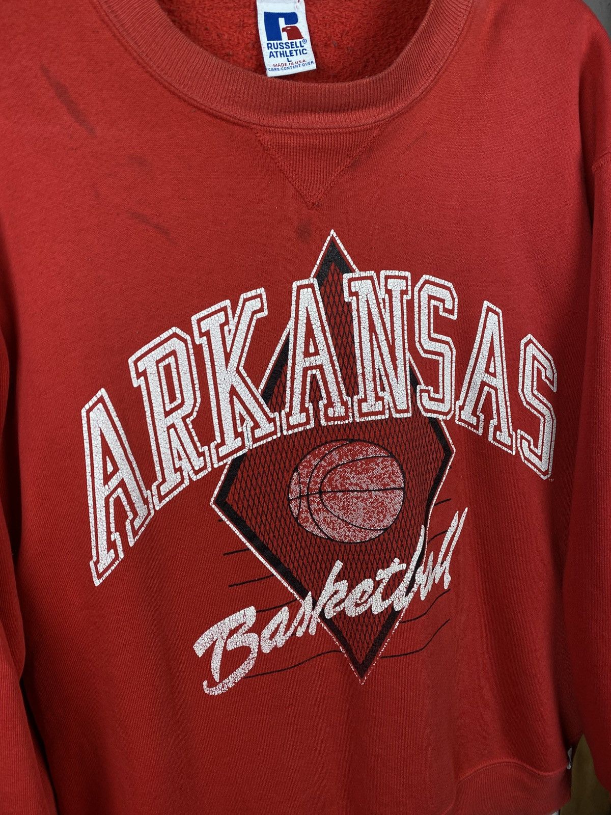 Russell Athletic 🏀Vintage 90s Sweatshirt Basketball Arkansas Russel Athletic🏀 Size US L / EU 52-54 / 3 - 2 Thumbnail