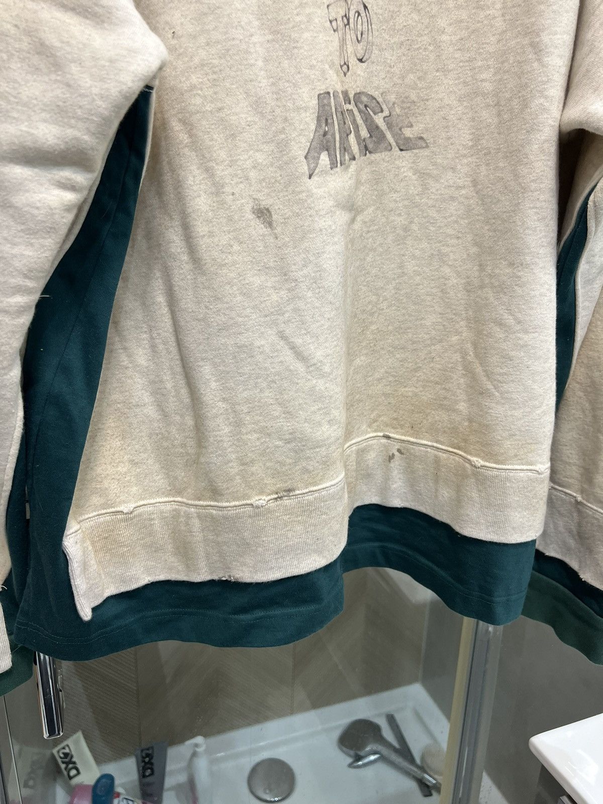 Japanese Brand × Maison MIHARA YASUHIRO Layered distressed Lets Sing Tomorrow Sweatshirt Size US M / EU 48-50 / 2 - 8 Thumbnail