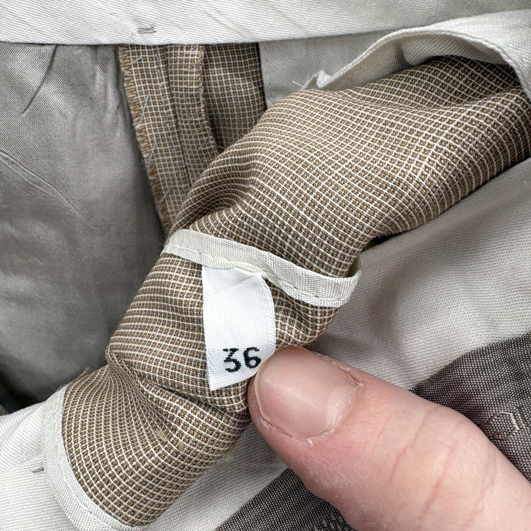 Zanella VINTAGE Zanella Dress Pants Mens 36 Short Brown Micro Check Flat Front Trousers Slacks Size US 36 / EU 52 - 5 Thumbnail