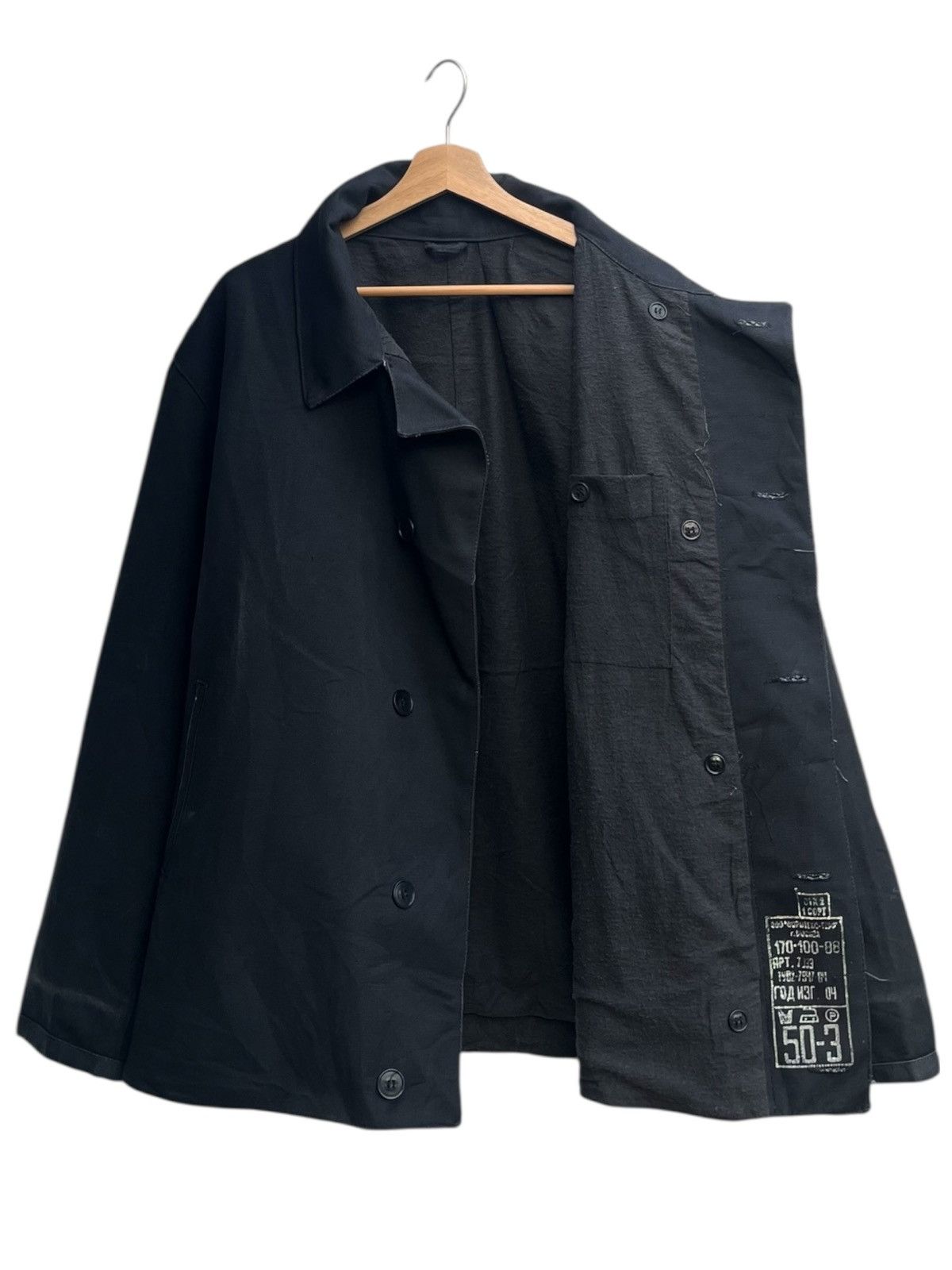 Vintage Vintage Russian Army Deck Jacket Solid Black Size US M / EU 48-50 / 2 - 3 Thumbnail