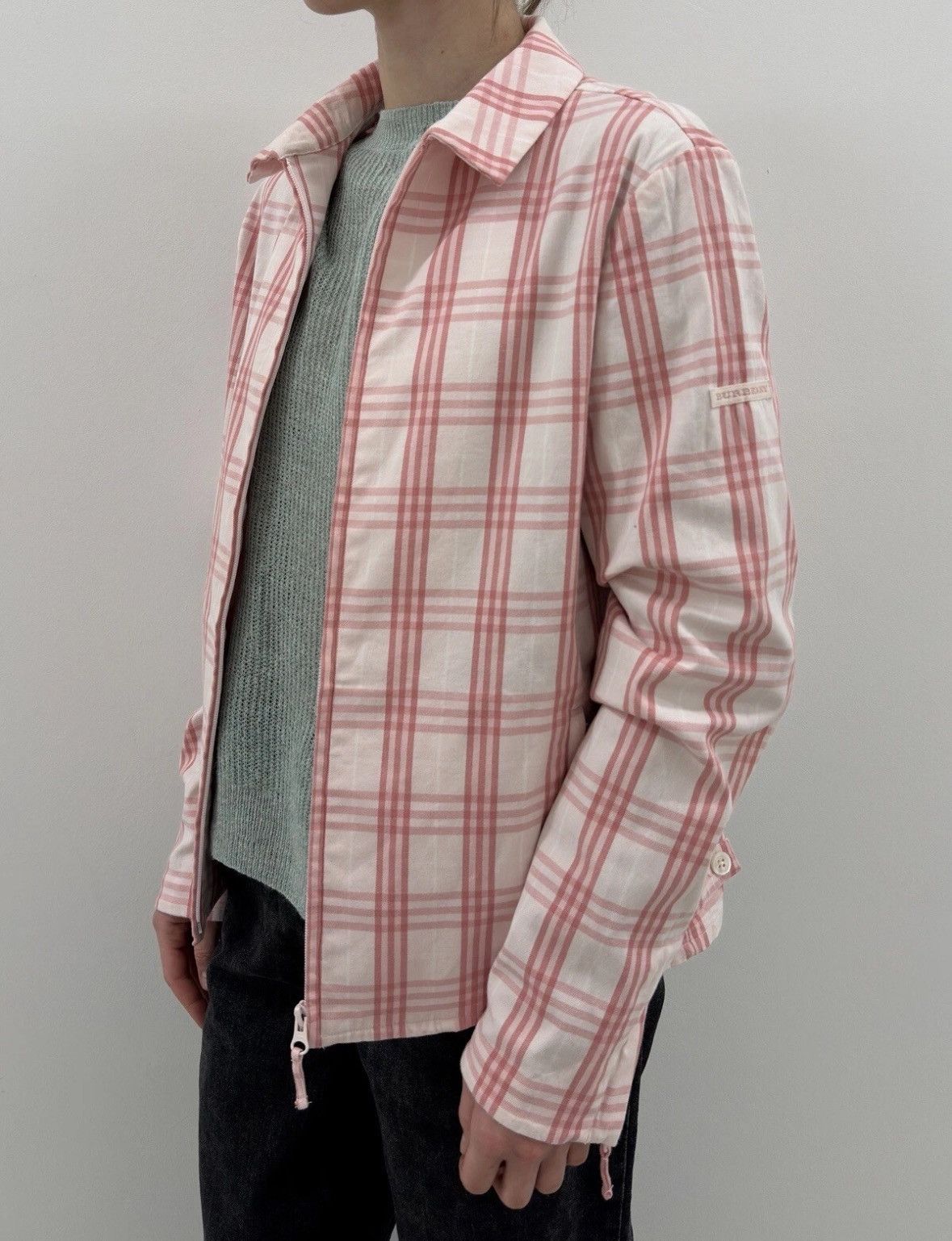 Burberry Vintage Burberry Golf Nova Check Cotton Jacket Pink Zip Size M / US 6-8 / IT 42-44 - 6 Thumbnail