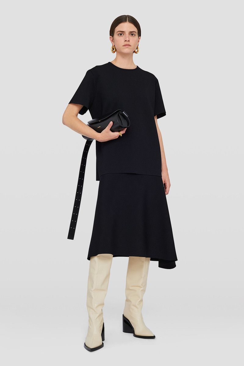 Jil Sander o1loc1c0426 Knit T-Shirt in Black Size L / US 10 / IT 46 - 3 Thumbnail