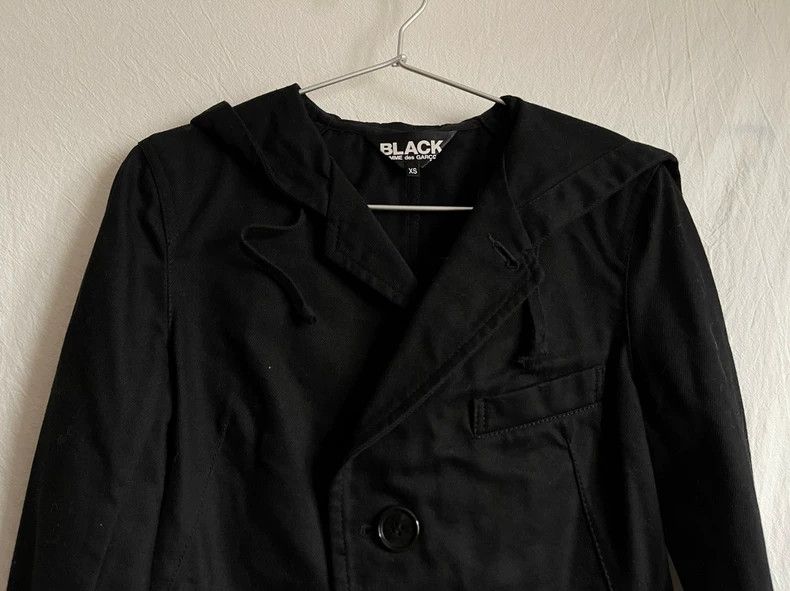 Comme des Garcons Comme des Garcons Black dovetail hooded suit jacket Size XS / US 0-2 / IT 36-38 - 3 Thumbnail