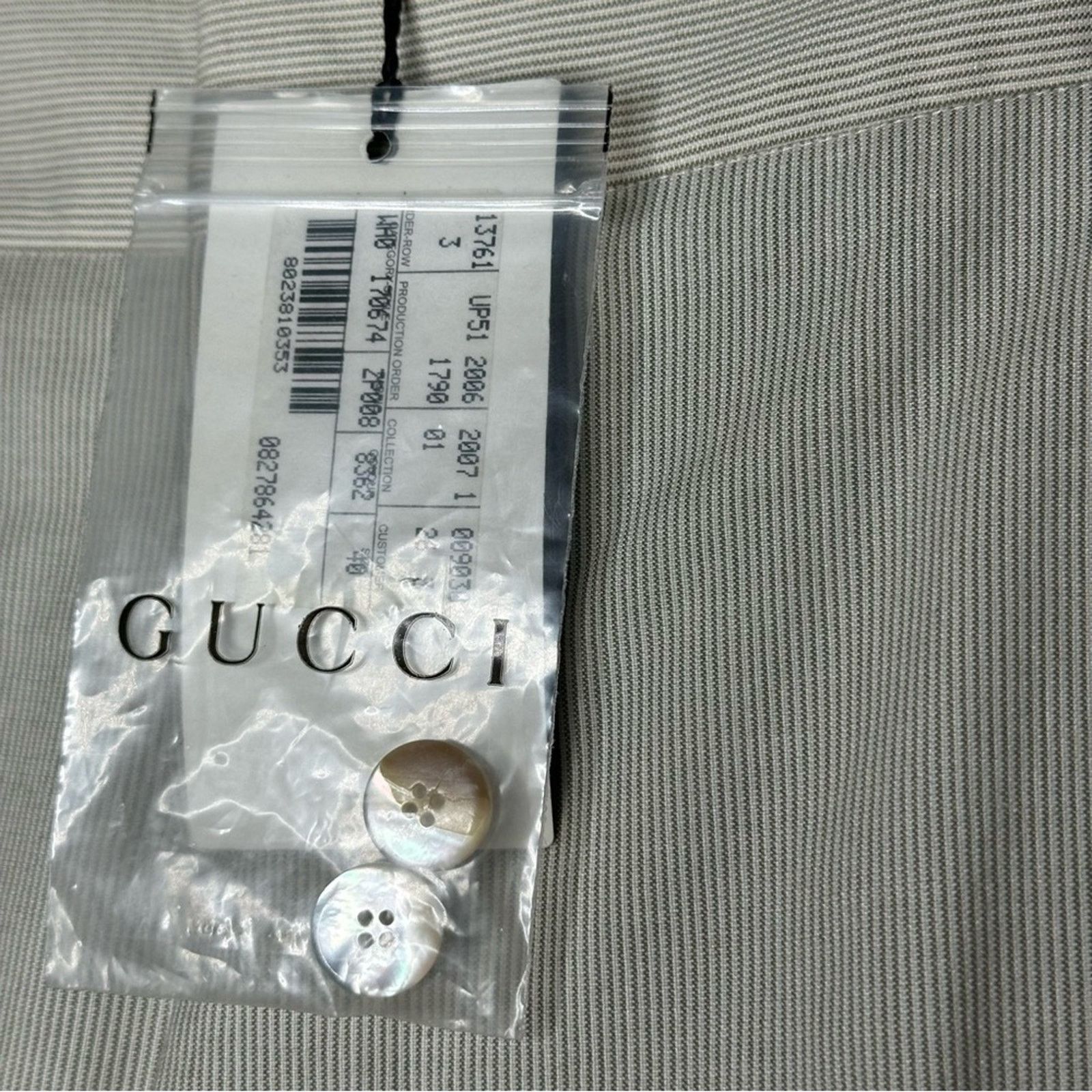 Gucci GUCCI 2006 Light Gray Wool & Silk Blend Wide Leg Pants NWT 4 Size 27" / US 4 / IT 40 - 7 Thumbnail