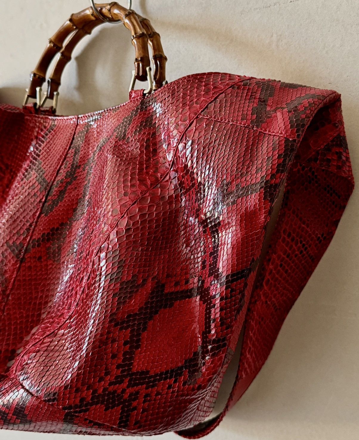 Gucci Gucci - Tom Ford - 1996 Python Bamboo - Cross Body Bag Size ONE SIZE - 6 Thumbnail
