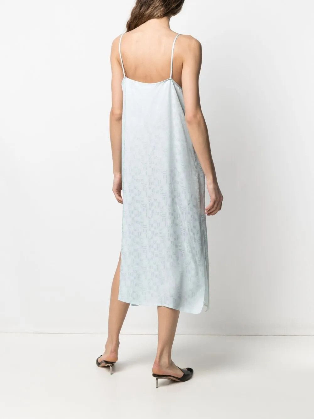 Palm Angels o1y1125 Midi Dress in Sky Blue Size S / US 4 / IT 40 - 4 Thumbnail