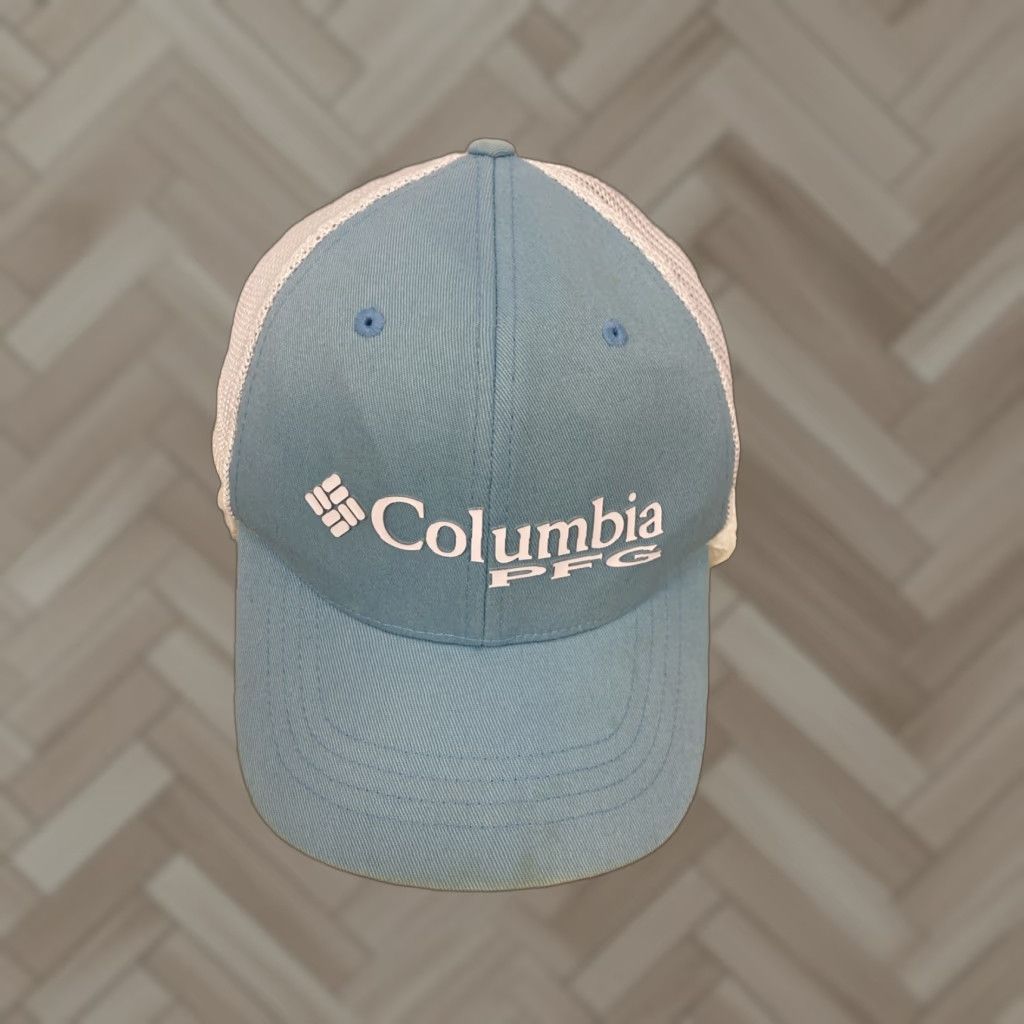 Vintage VINTAGE Columbia PFG Trucker Hat Cap Flexfit Men One Size Blue Outdoor Fishing Casual Summer Size ONE SIZE - 1 Thumbnail